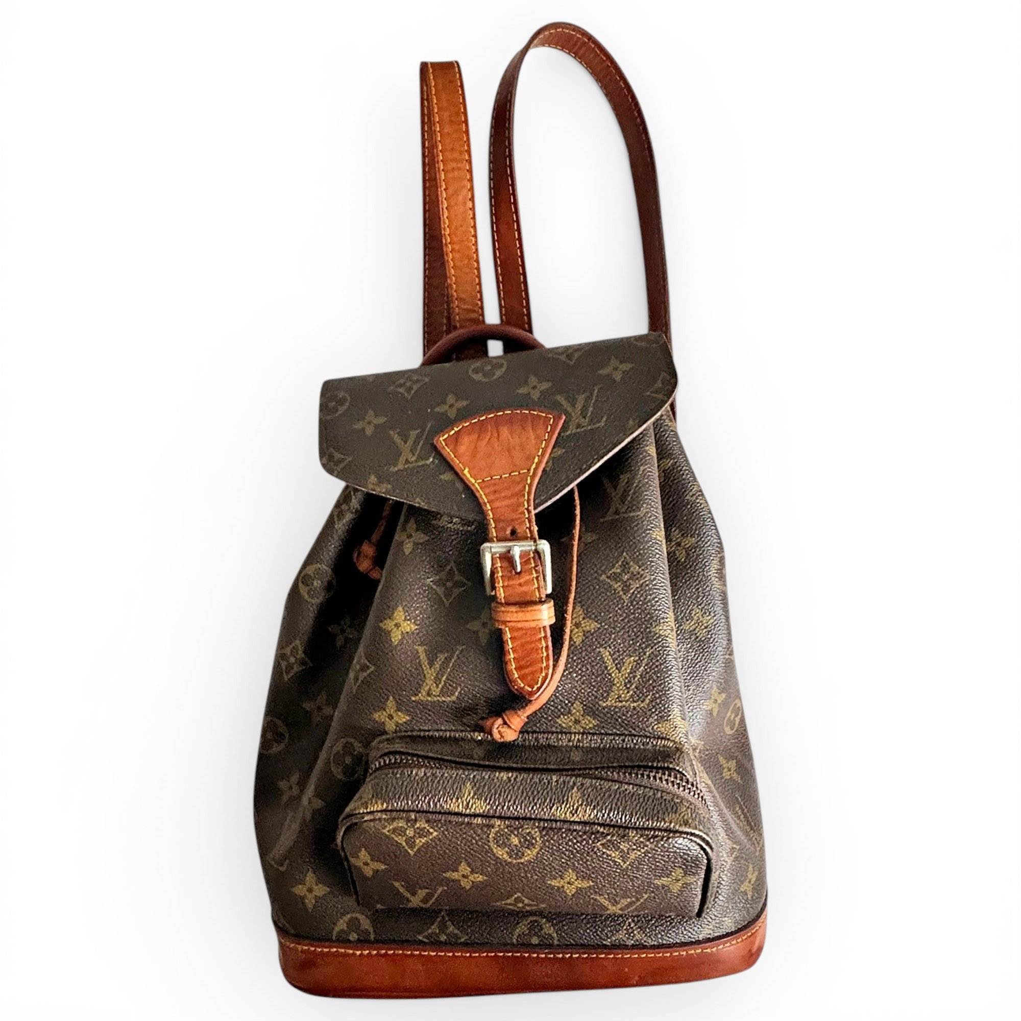 Montsouris Vintage leather backpack