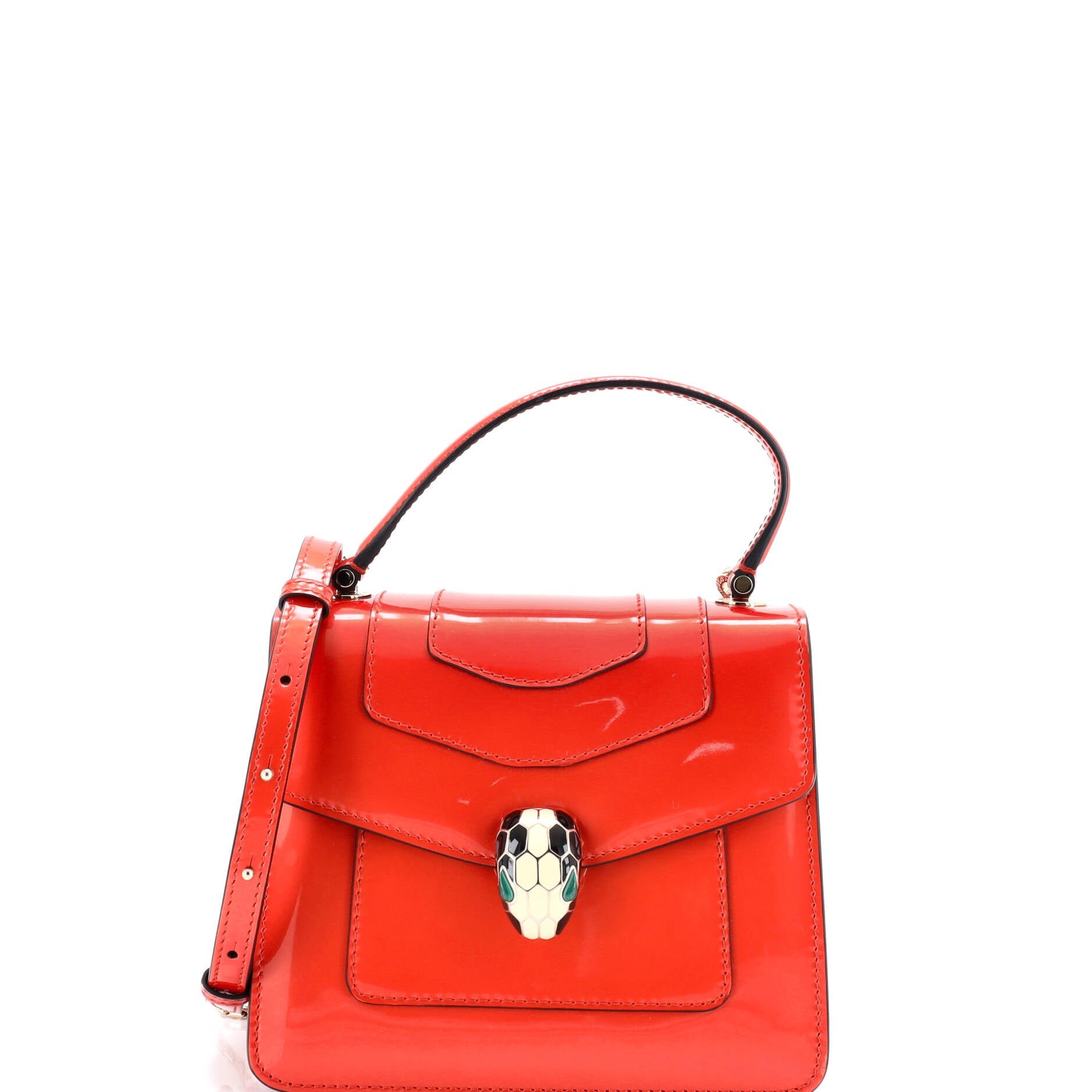 Bvlgari Serpenti Top Handle Bag Patent Small