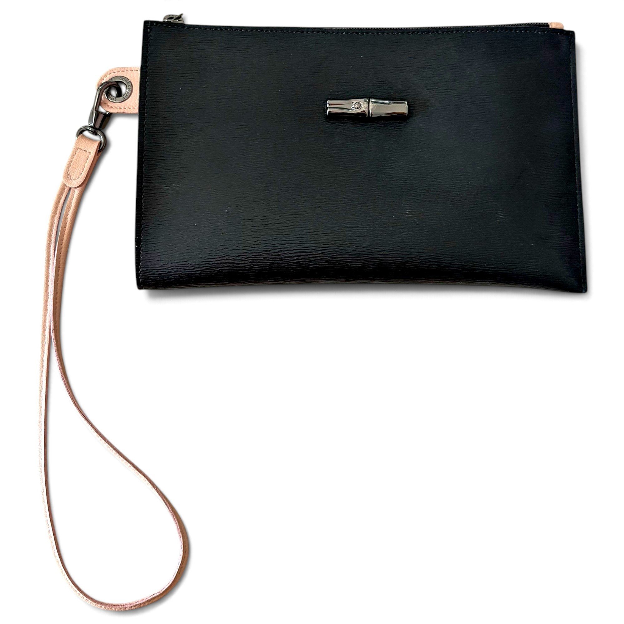 Leather clutch bag