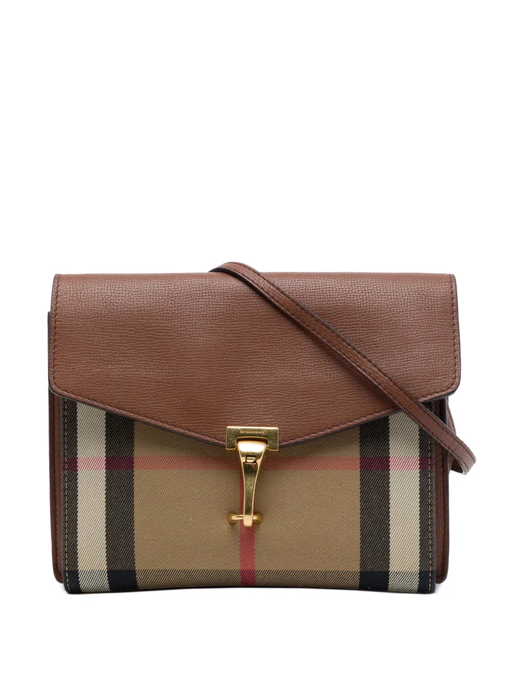 2000-2017 Small Leather and House Check Canvas Derby Macken crossbody bag