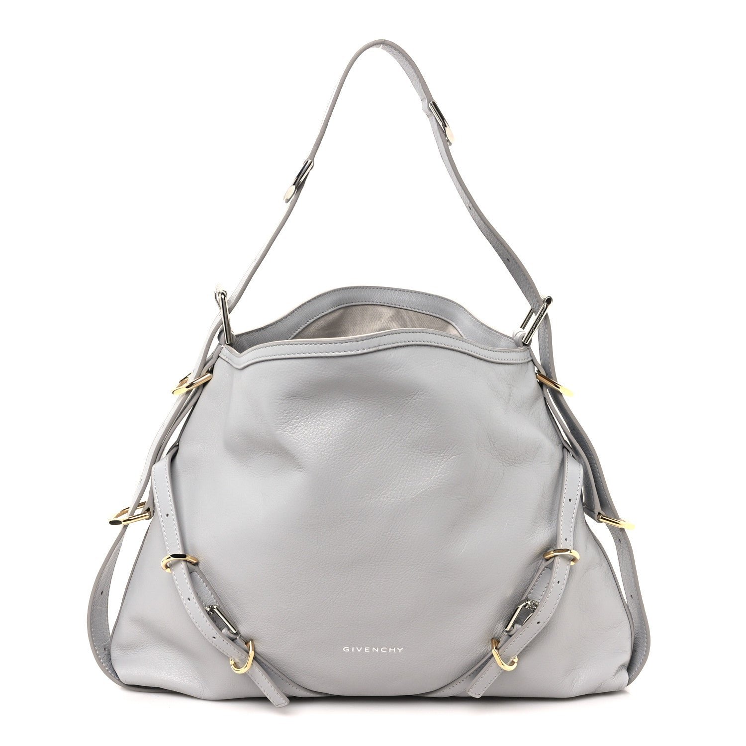 Givenchy Calfskin Medium Voyou Bag Light Grey