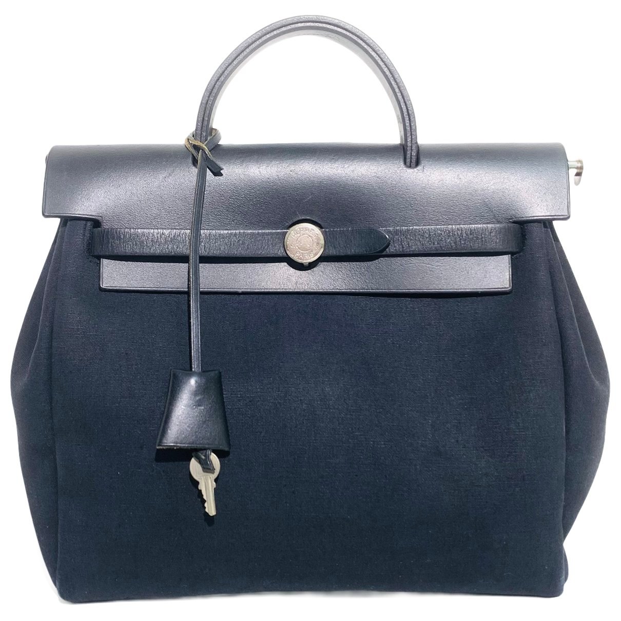 Hermes Herbag cloth handbag