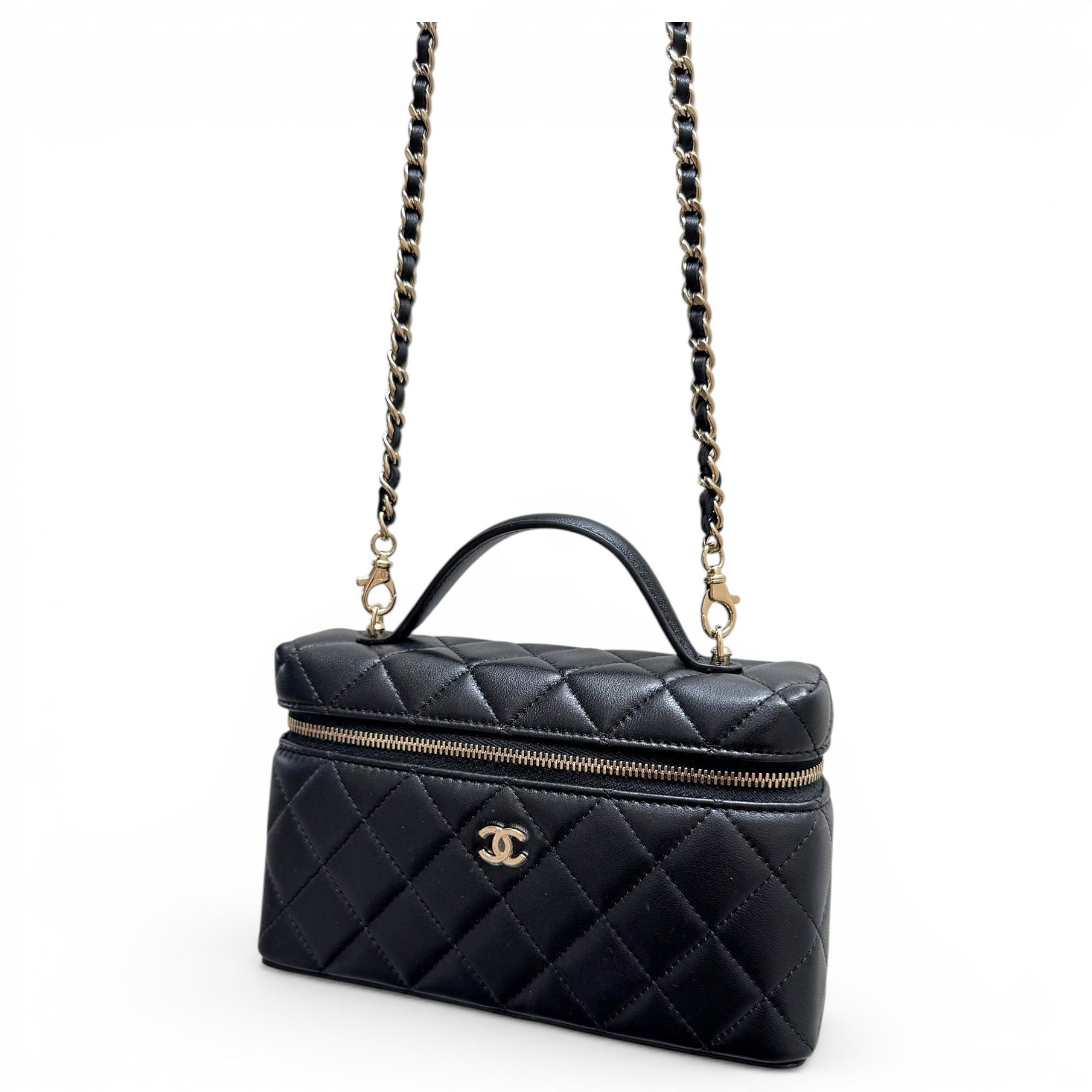 Vanity leather handbag