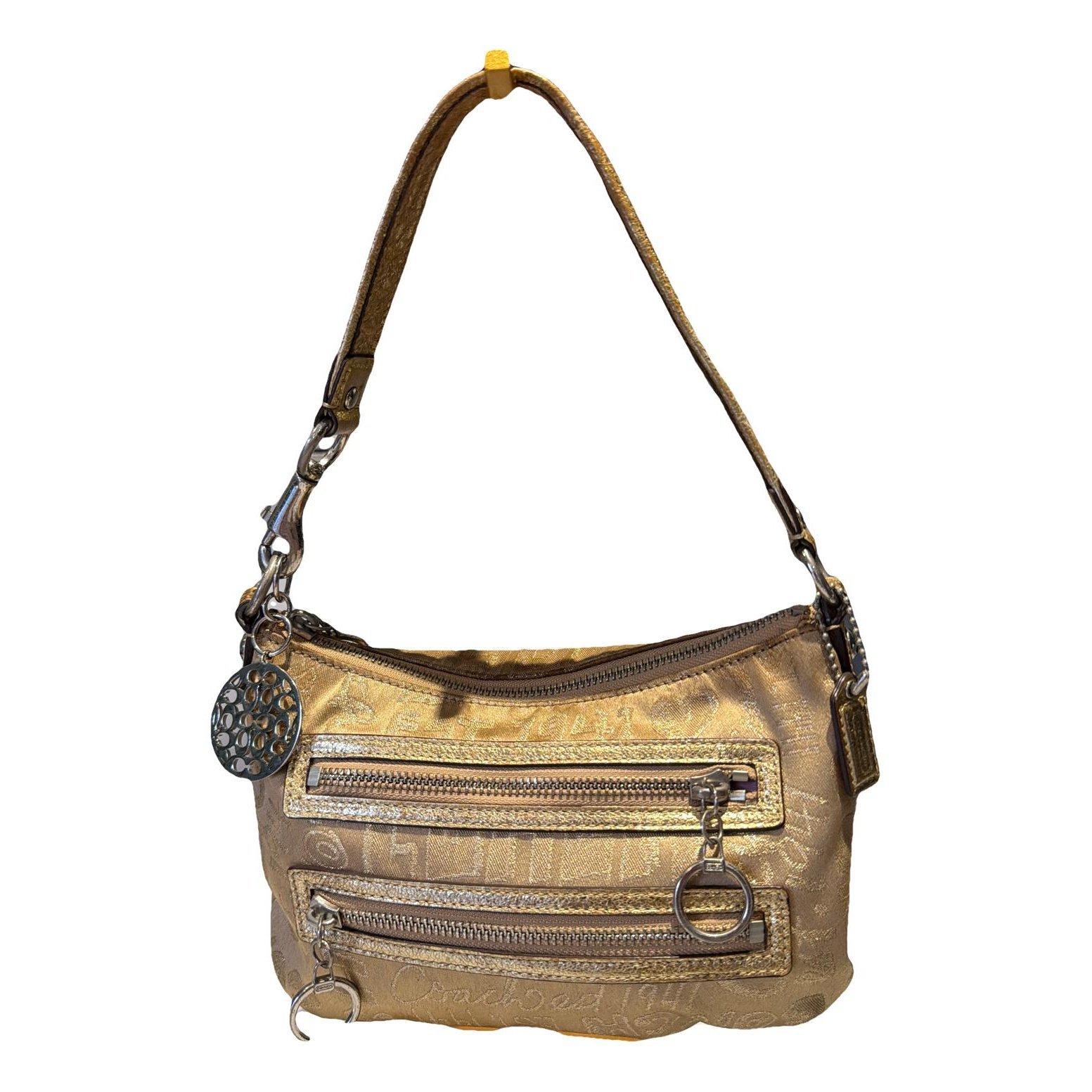 Signature Sufflette cloth clutch bag