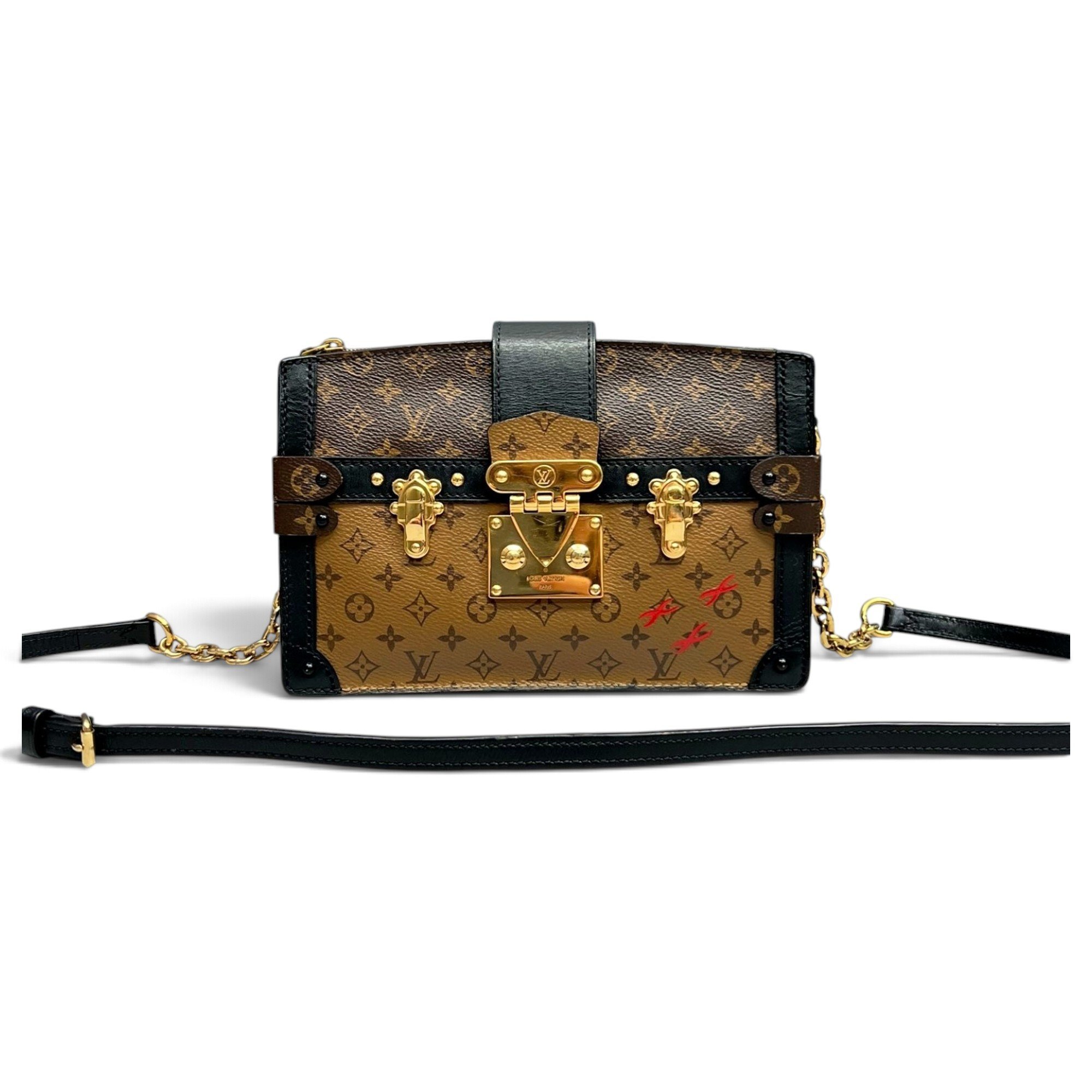 Petite Malle leather crossbody bag