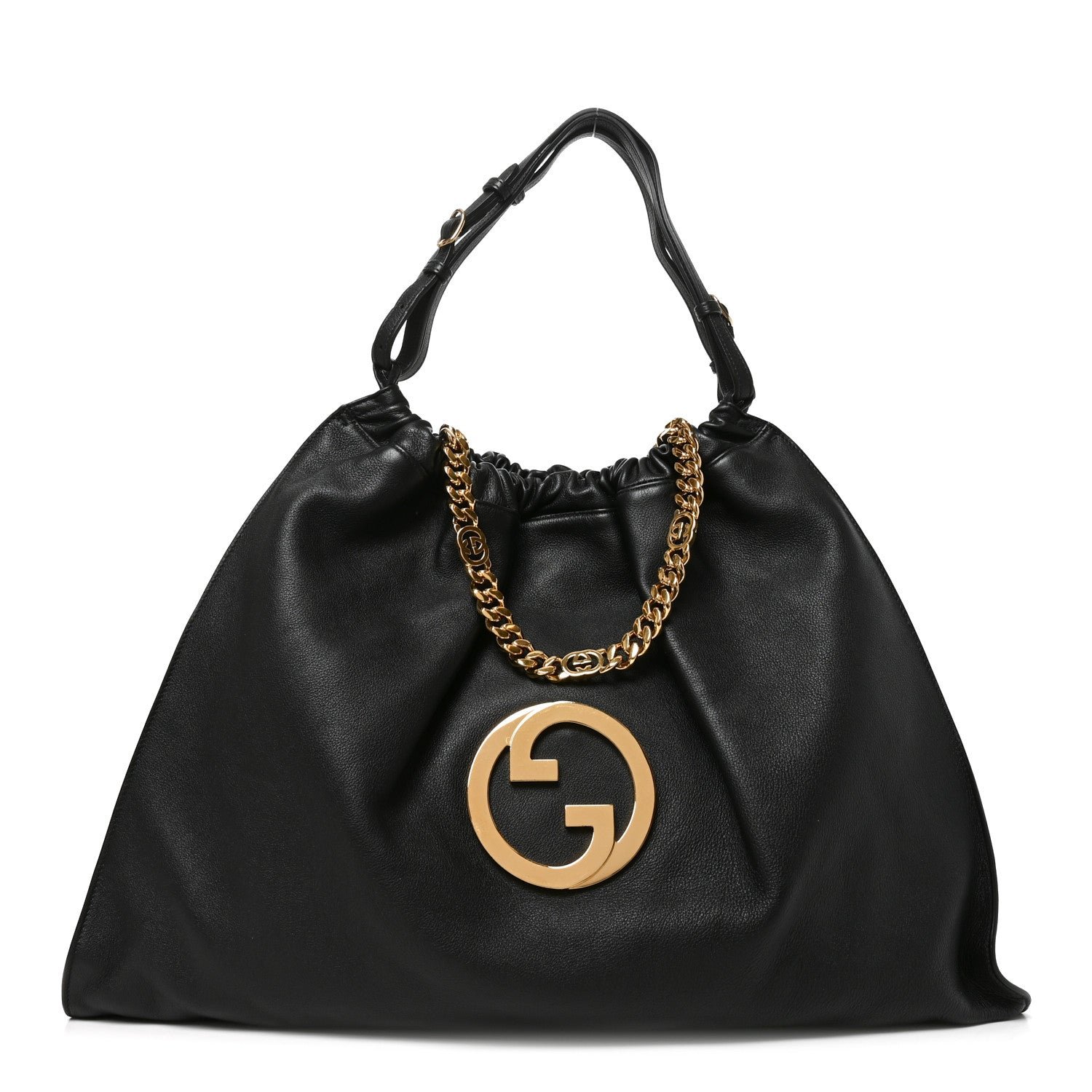 Gucci Calfskin Large Blondie Tote  Black