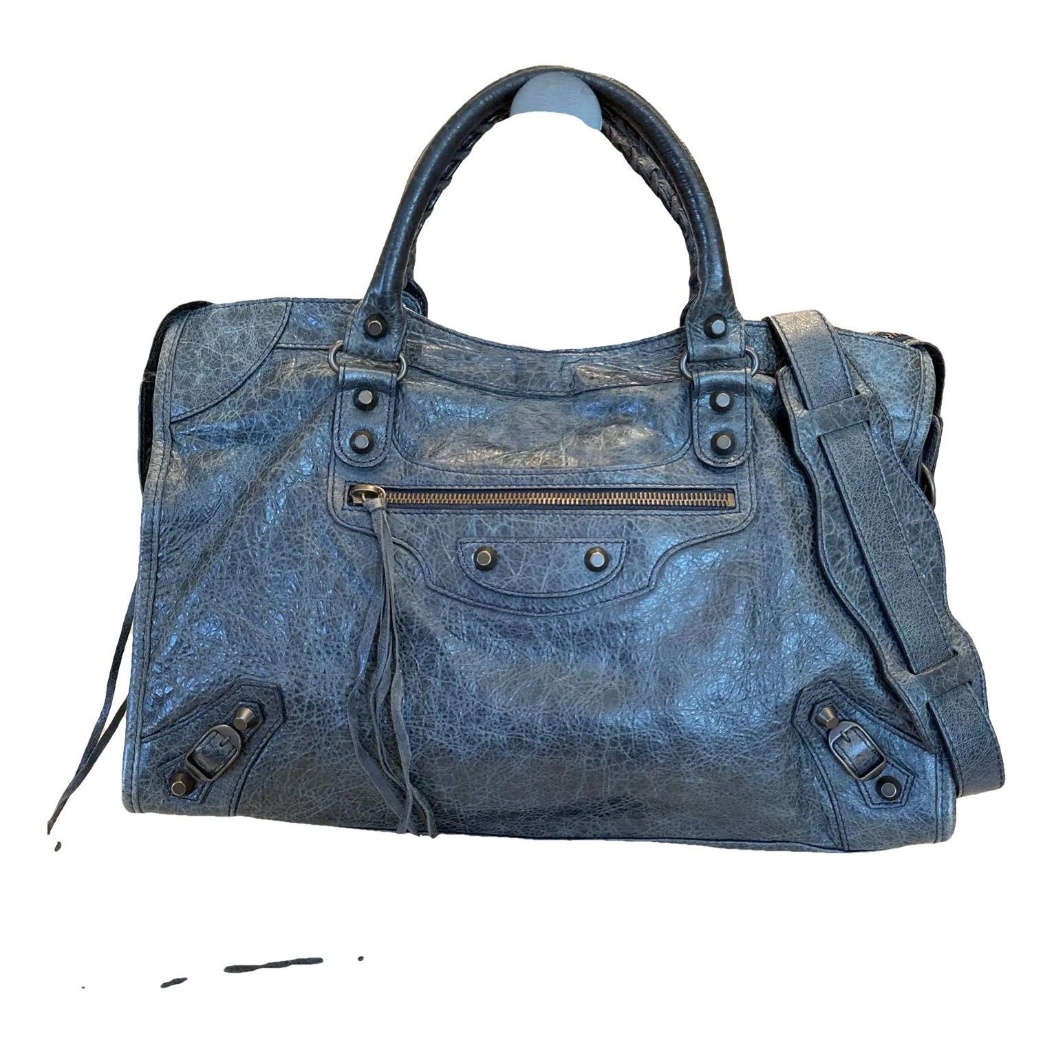 Classic Metalic leather handbag