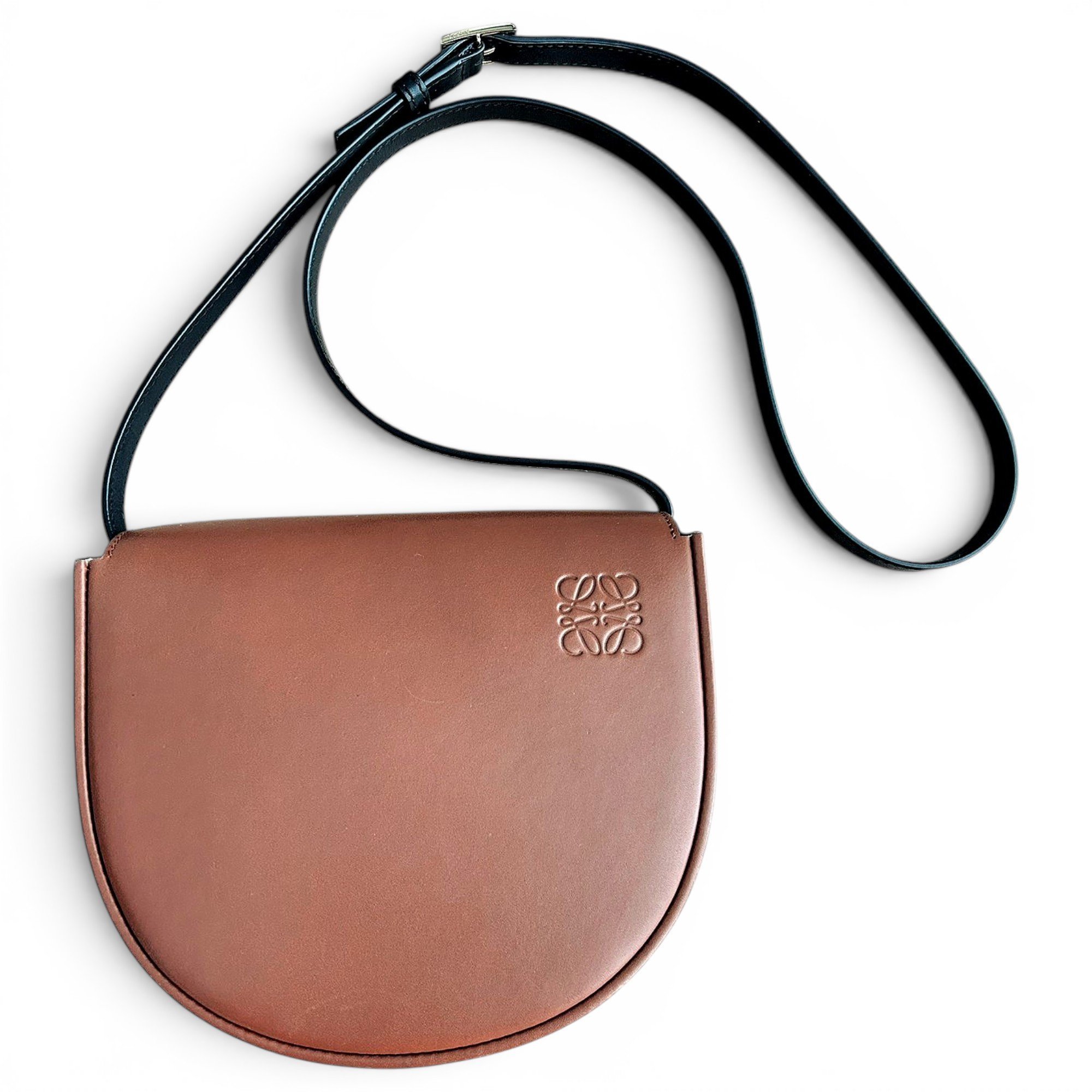 Heel leather crossbody bag