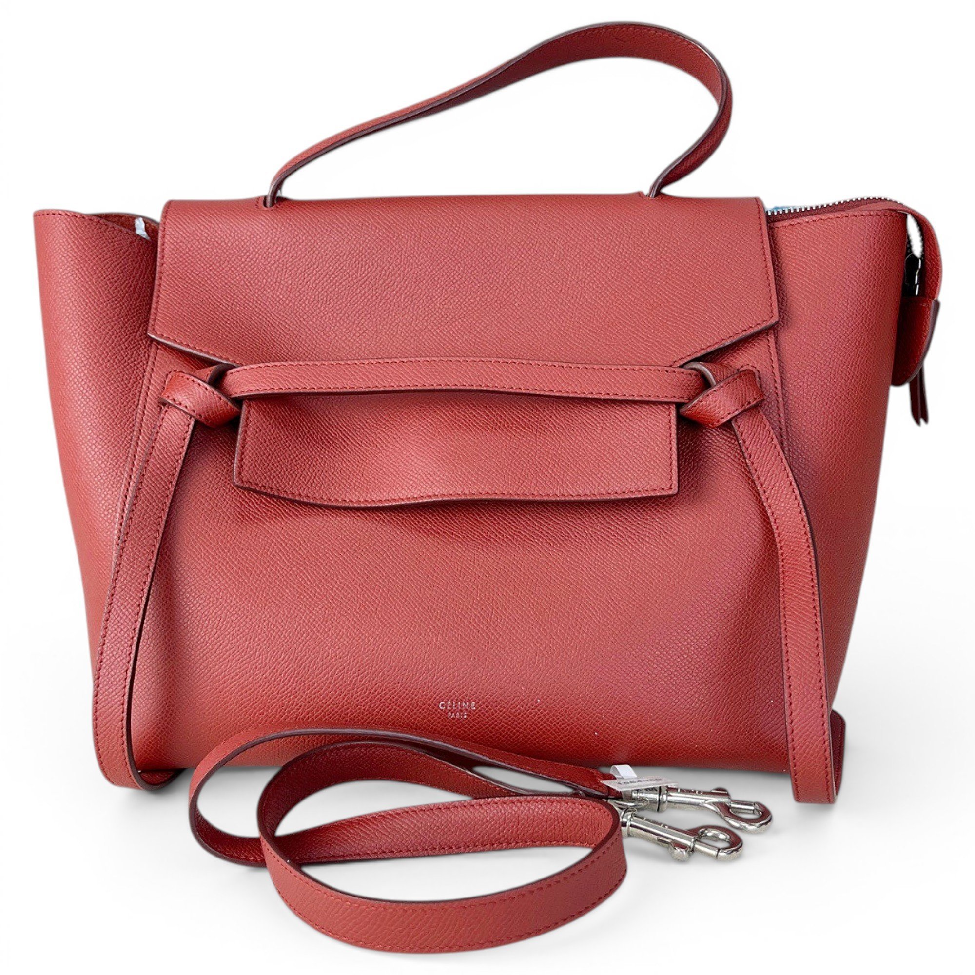 Belt leather handbag