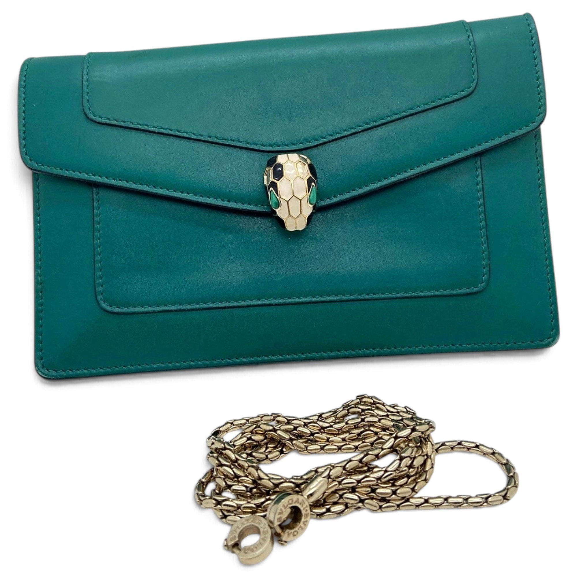 Serpenti leather handbag