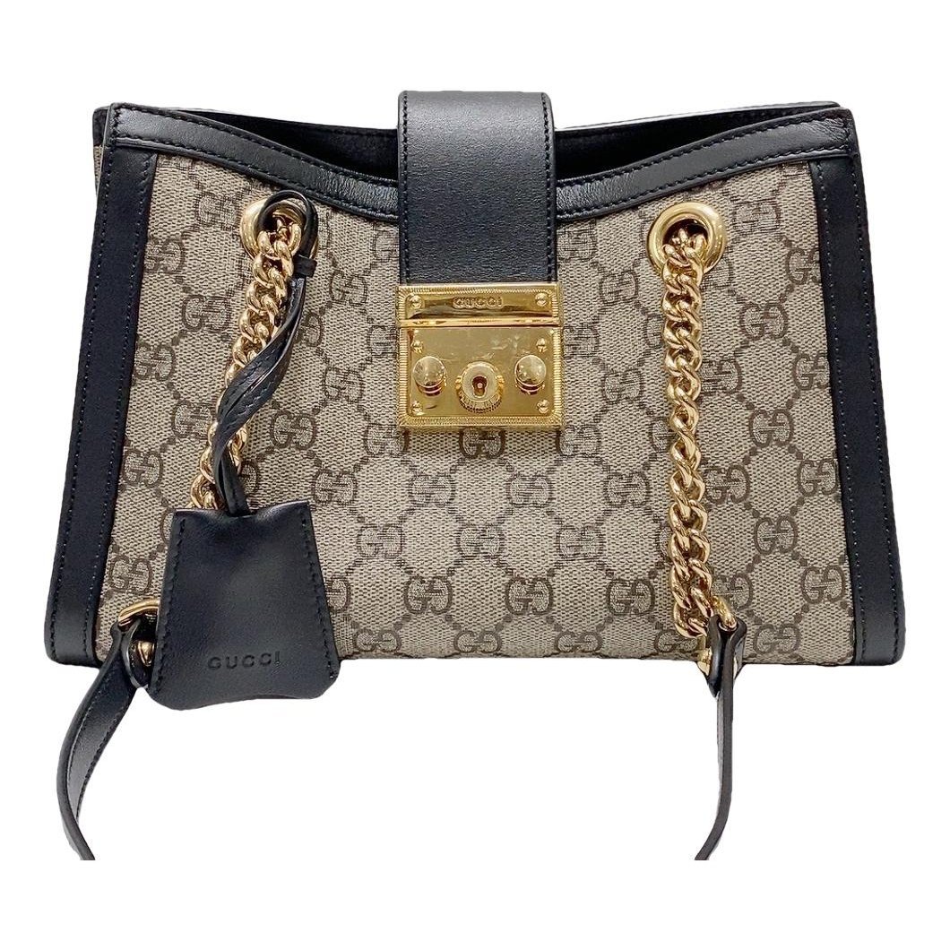 Padlock leather handbag