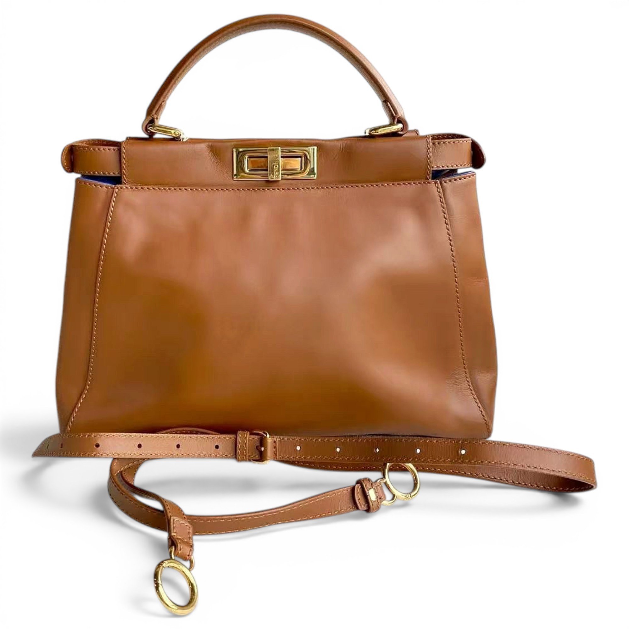 Peekaboo leather handbag