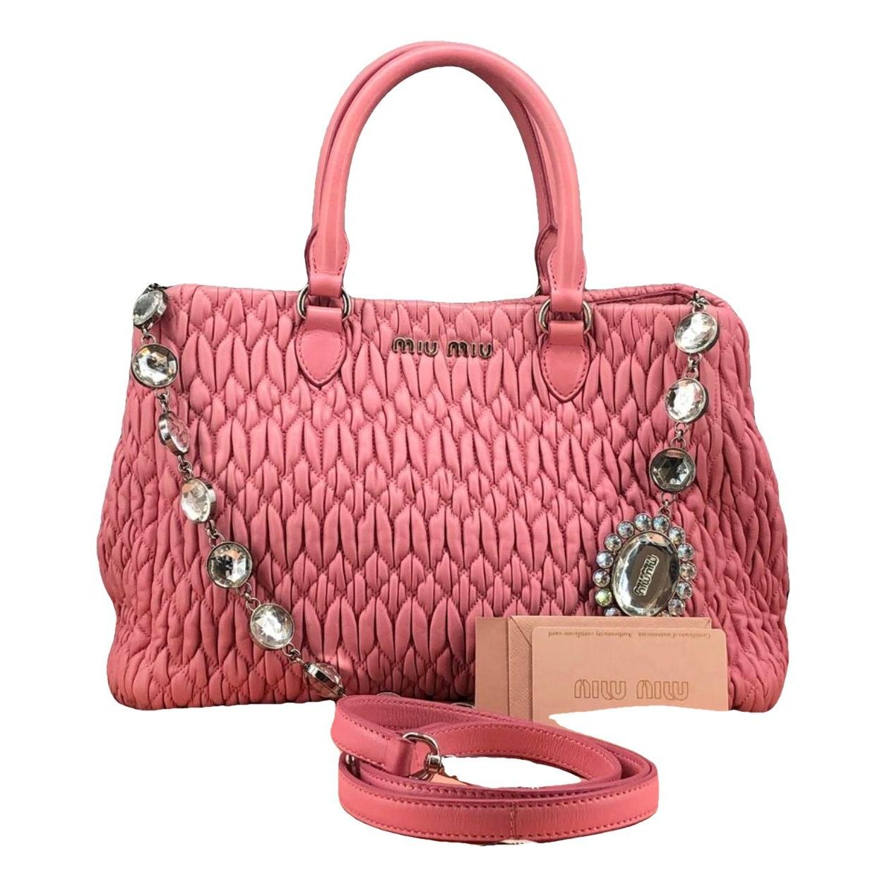 Matelassé leather handbag