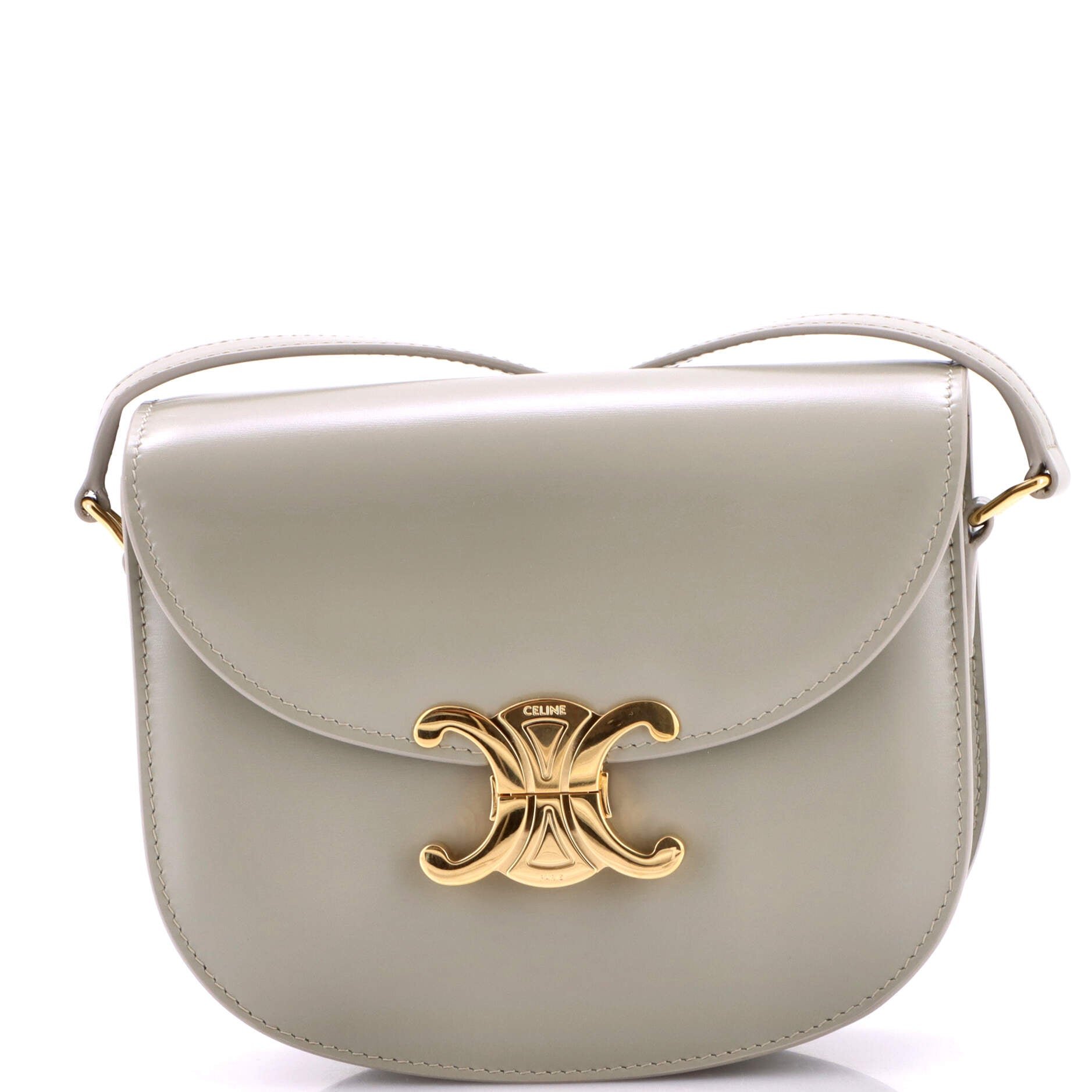 Triomphe Besace Clea Flap Bag Leather