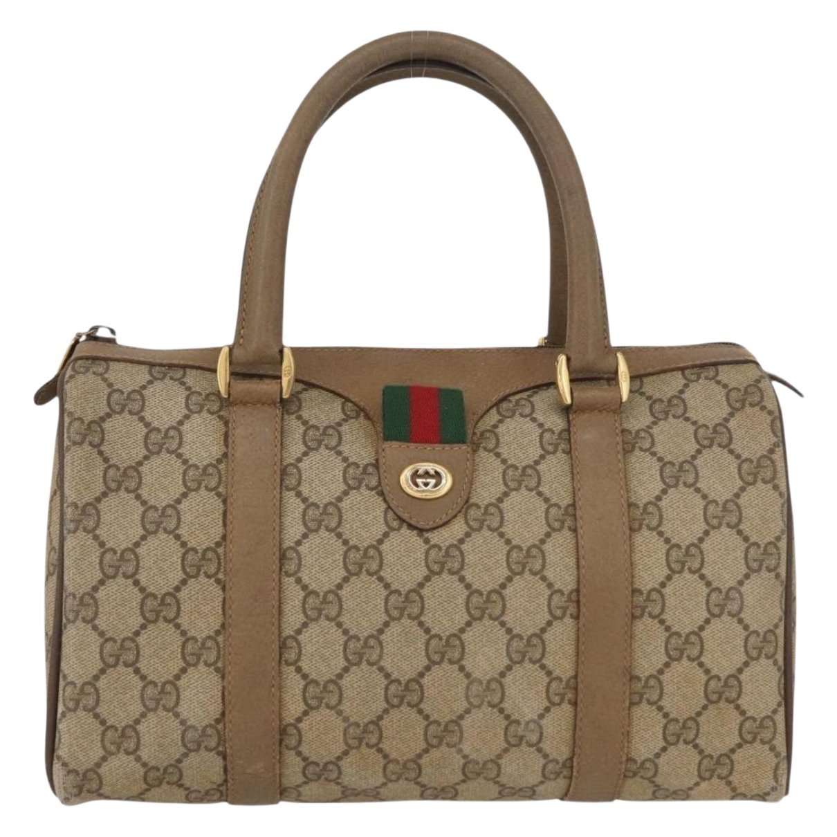 Boston leather bowling bag