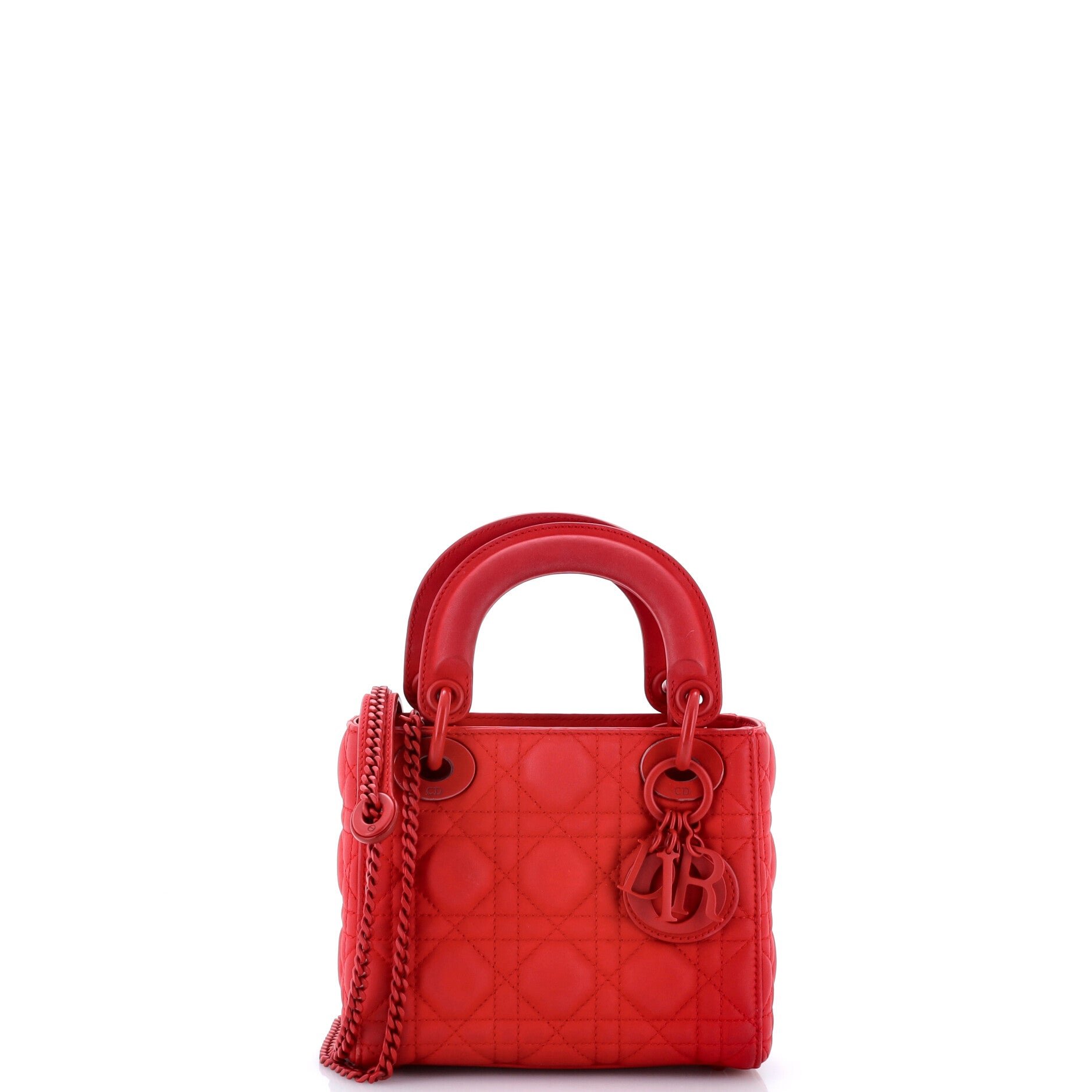 Ultra Matte Lady Dior Chain Bag Cannage Quilt Calfskin Mini