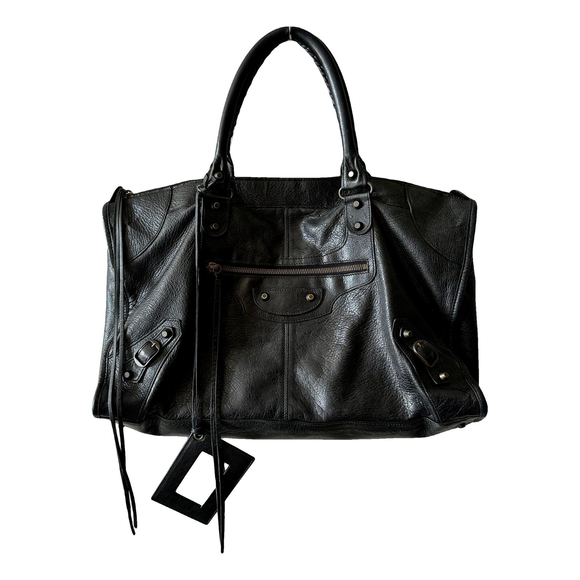 Work leather handbag