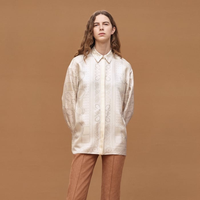 Blanc Tulle "Porte-bonheur Bandana" Shirt