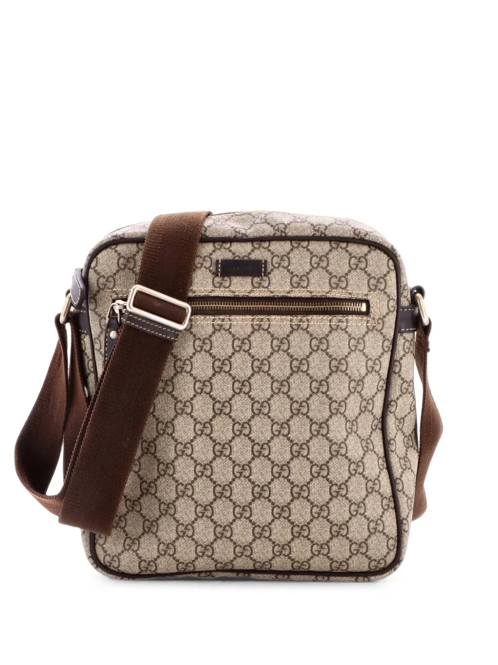Front Zip Messenger GG Coated Canvas Medium crossbody bag