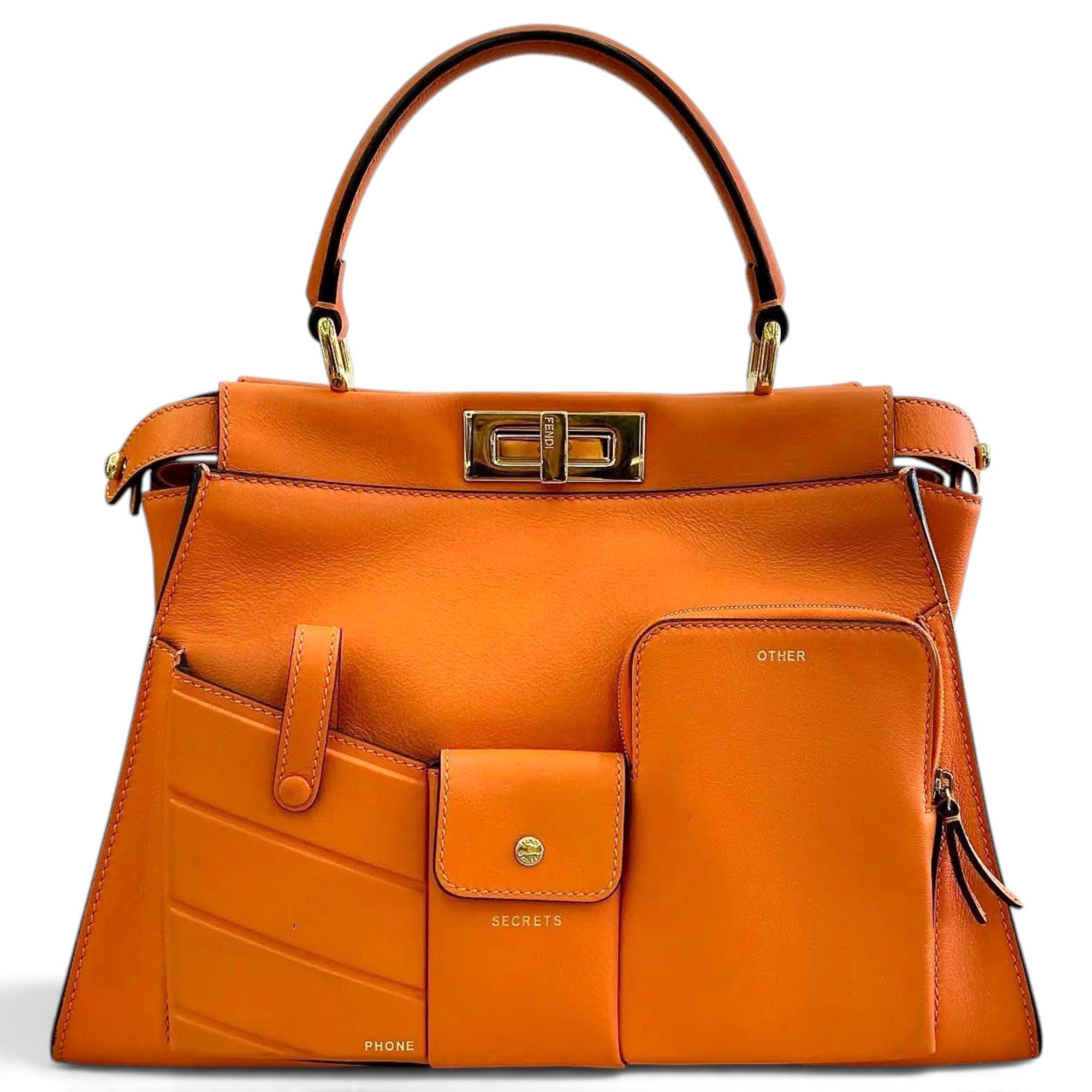 Peekaboo leather handbag