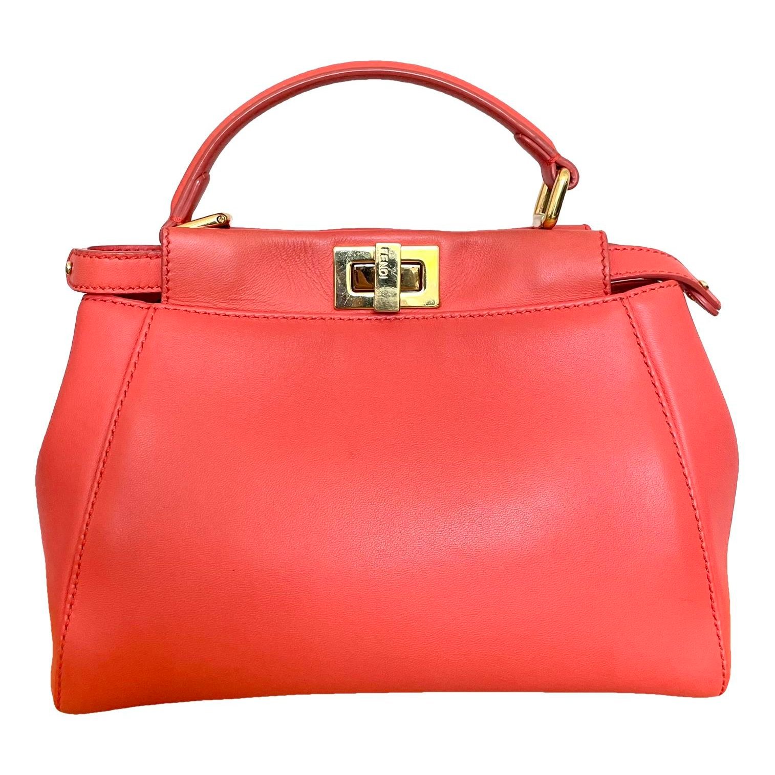 Peekaboo leather handbag