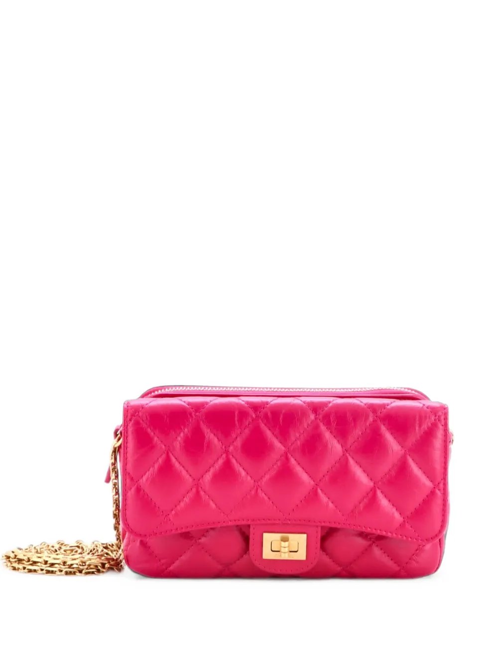 Reissue 2.55 Flap Phone Holder with Chain Quilted Aged Calfskin shoulder bag