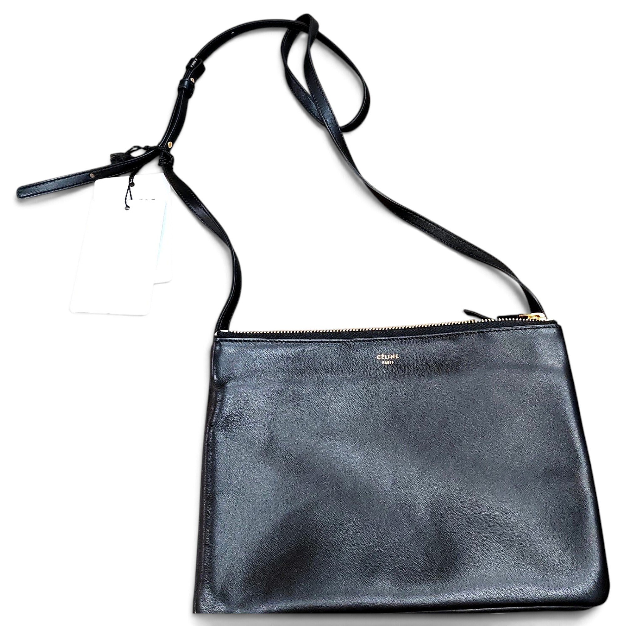 Leather clutch bag