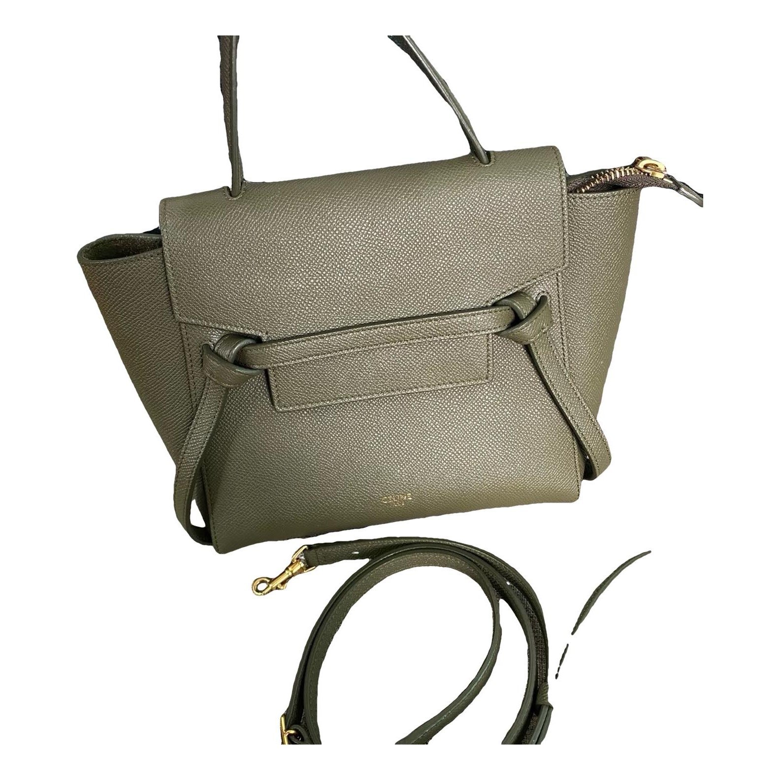 Belt leather handbag