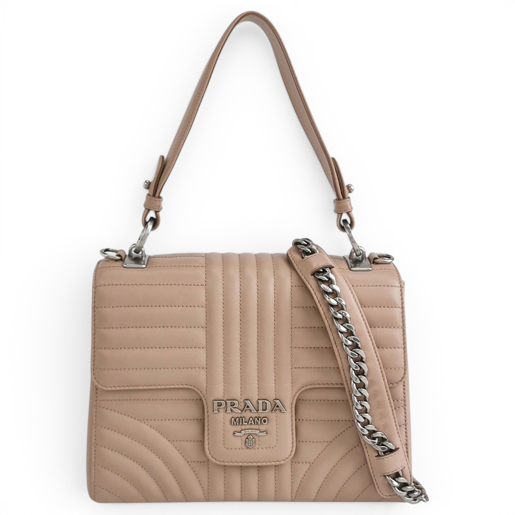 Diagramme leather handbag