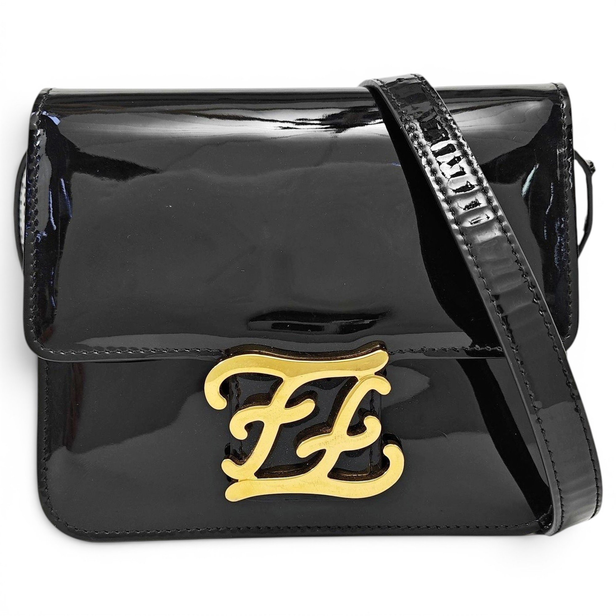 Patent leather handbag