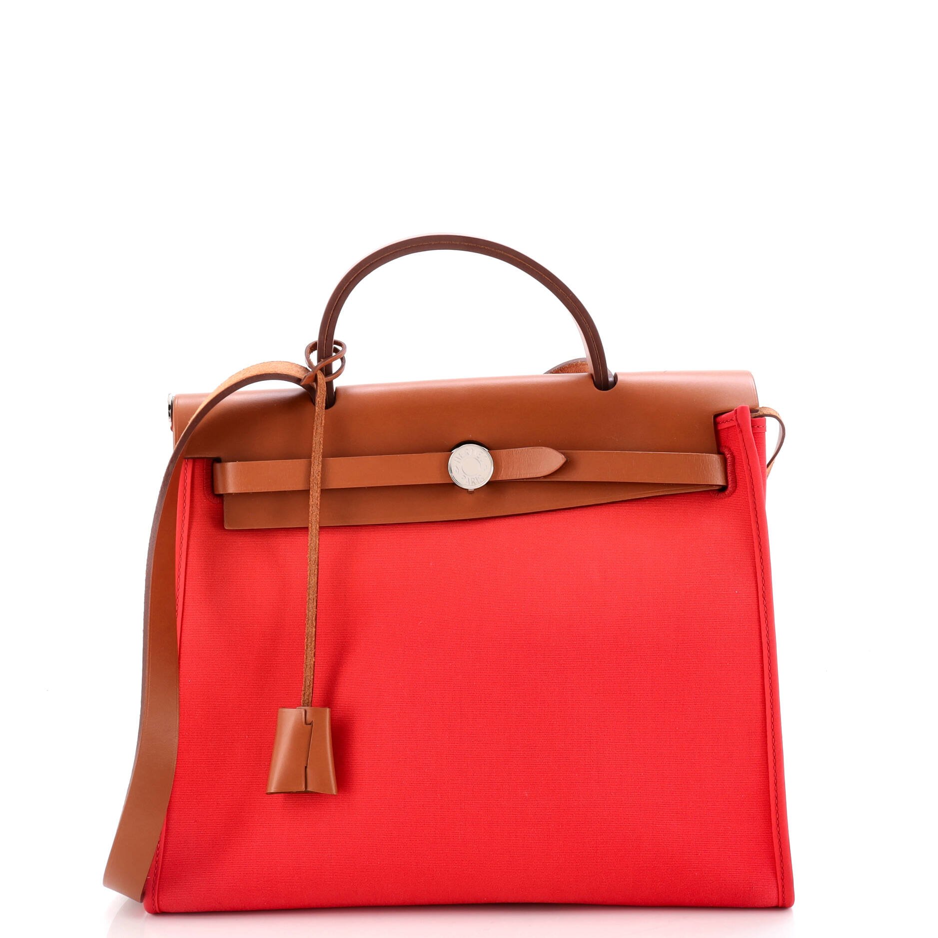 Hermes Herbag Zip Leather and Toile 31