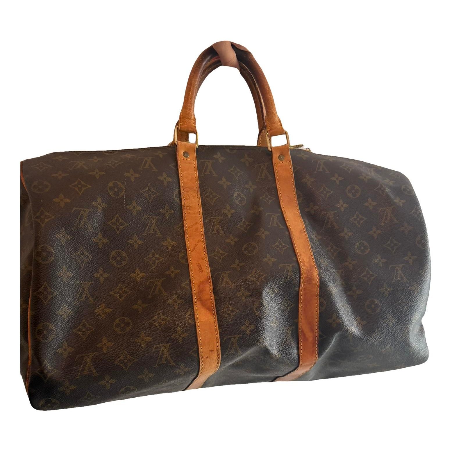 Keepall leather travel bag