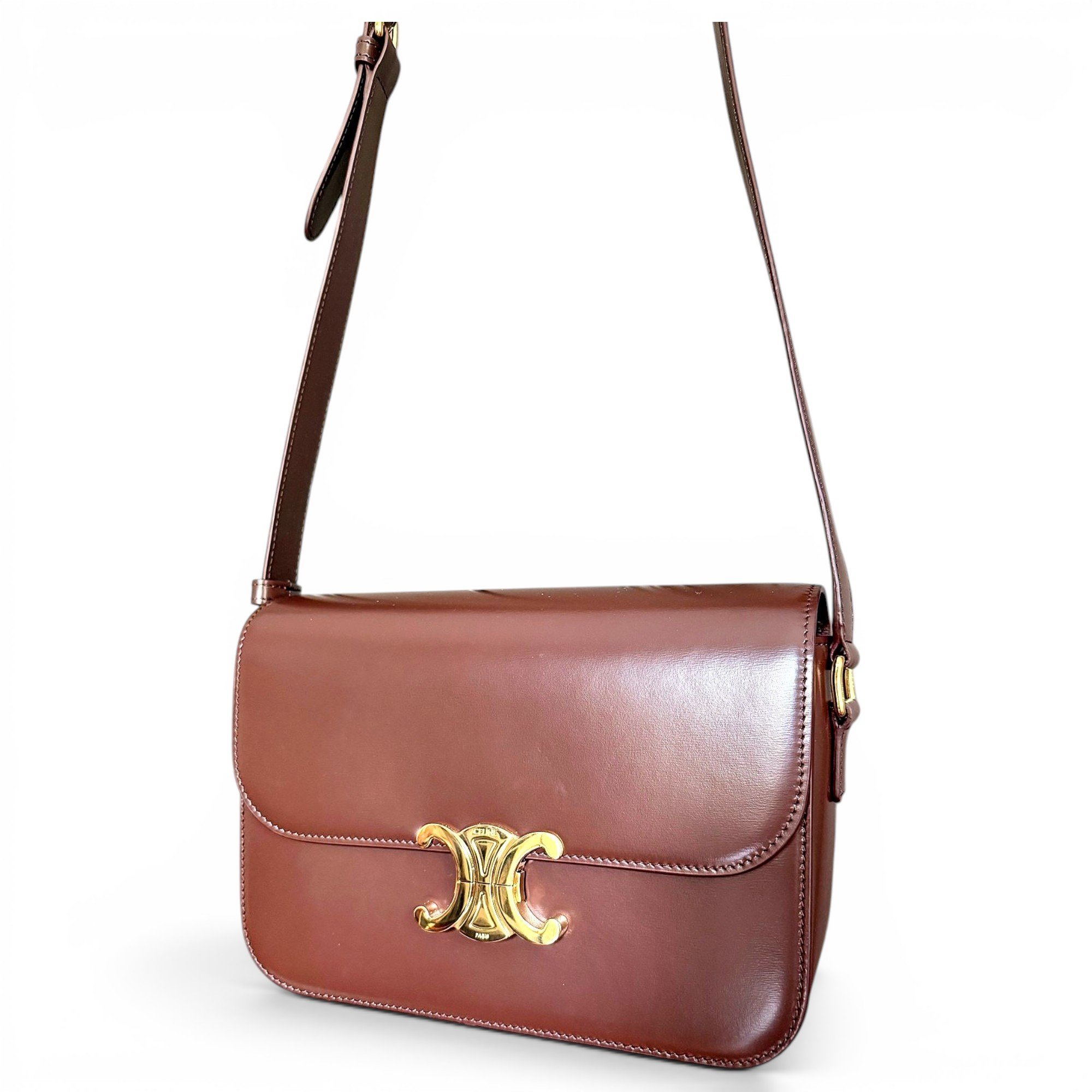 Triomphe leather handbag