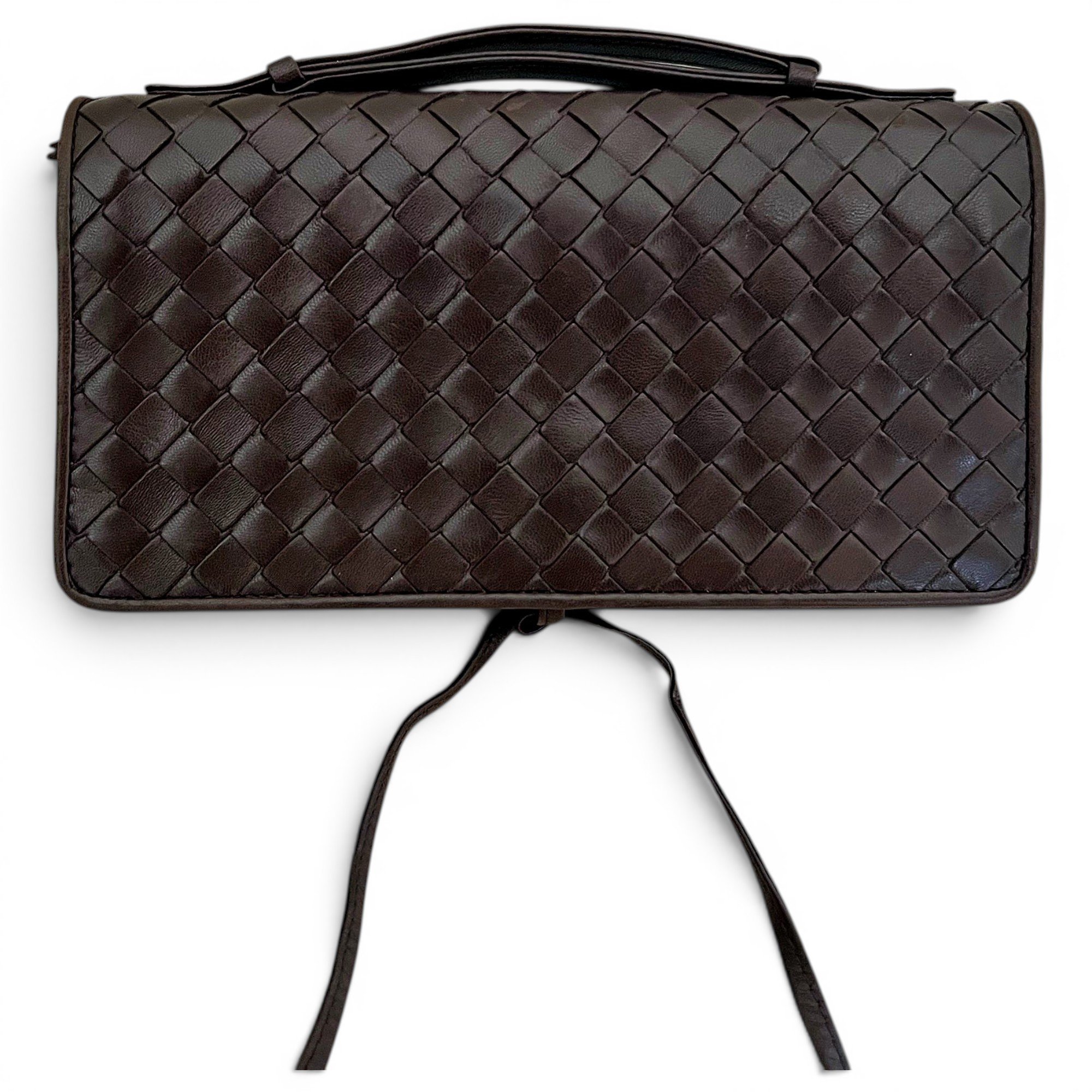 Leather clutch bag