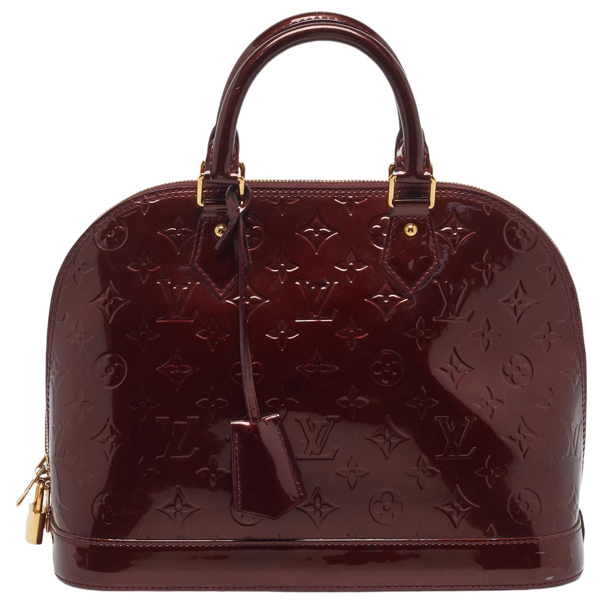 Patent leather satchel