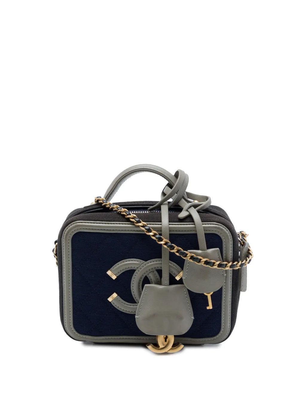 2019 Small Jersey CC Filigree Vanity Case satchel