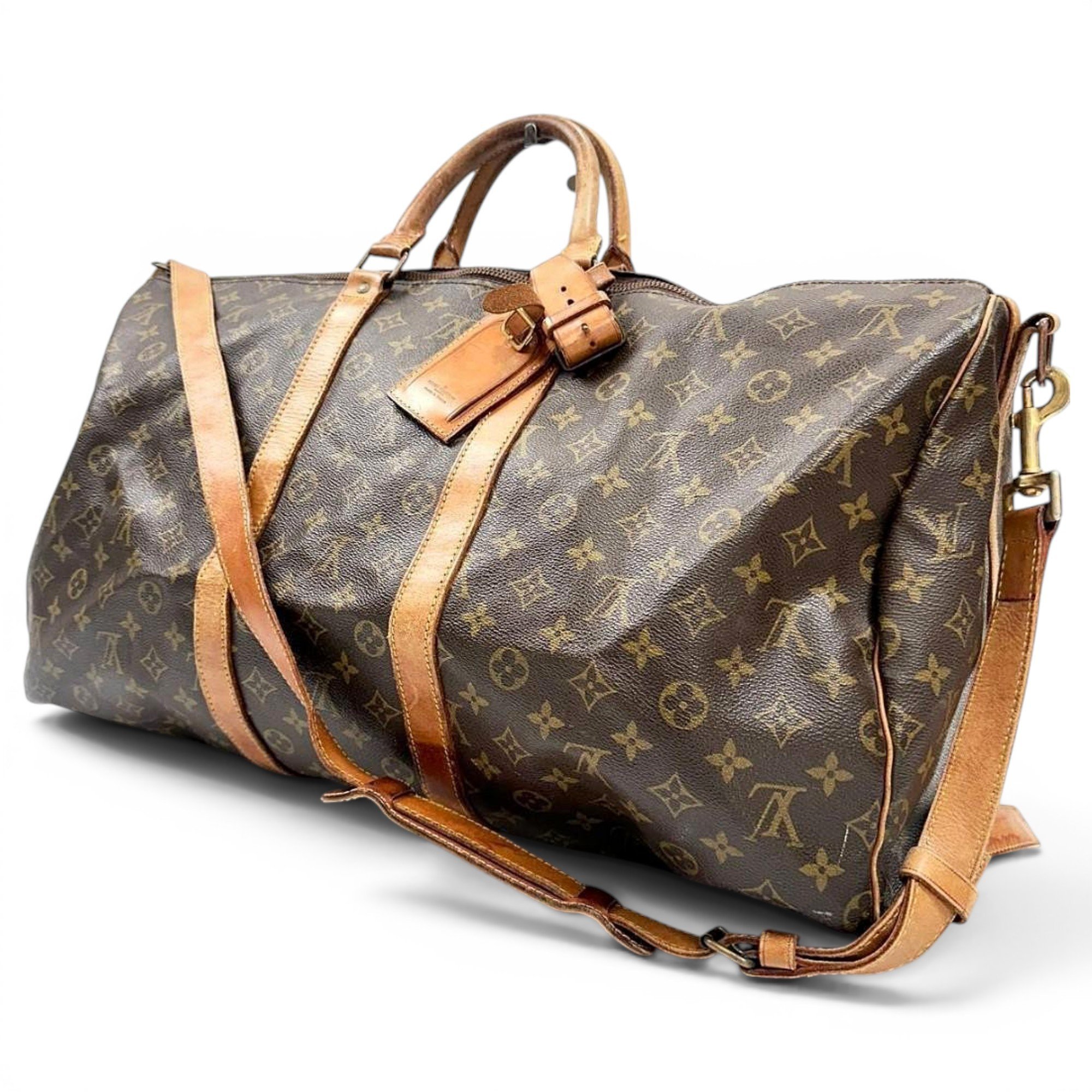 Keepall leather travel bag