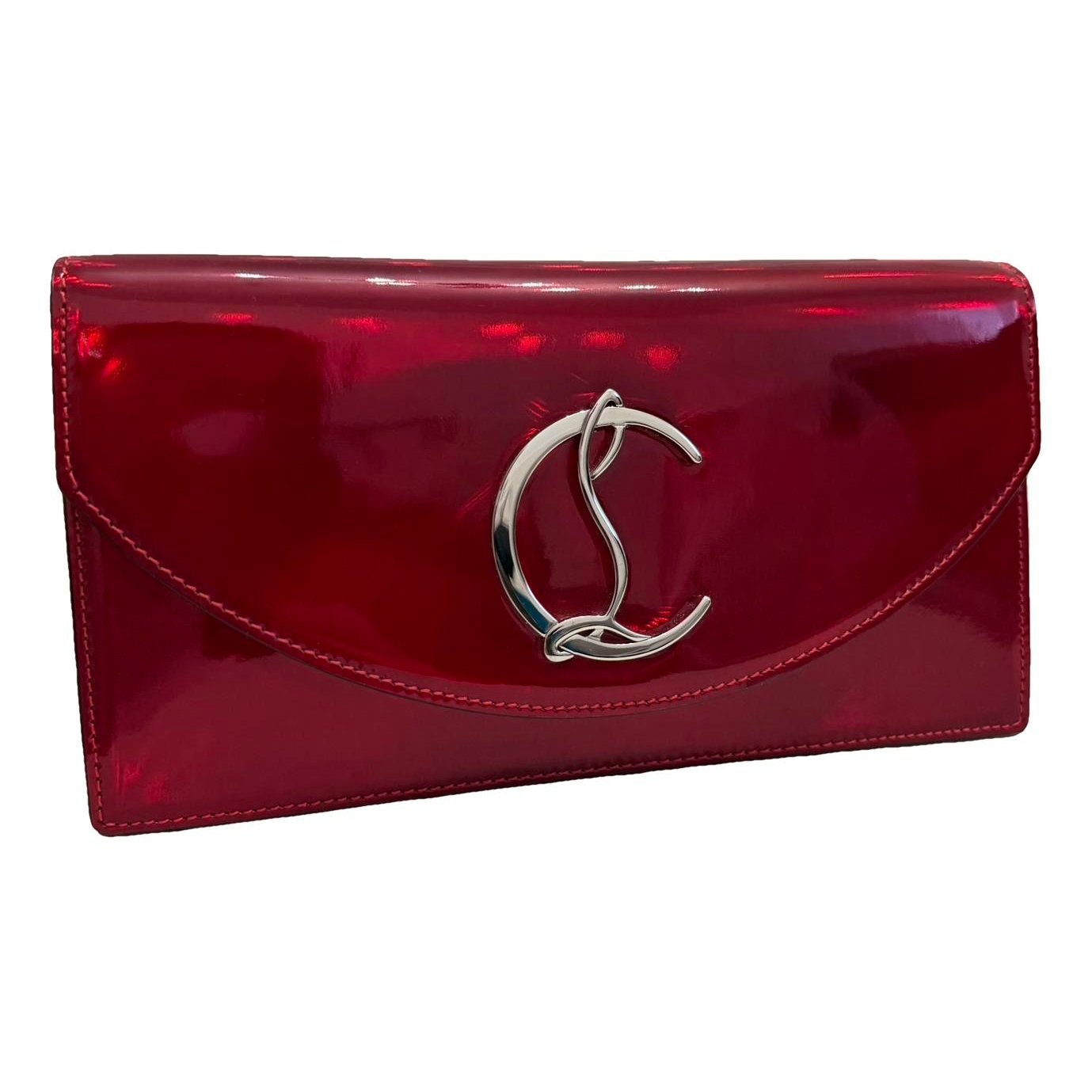 Patent leather clutch bag