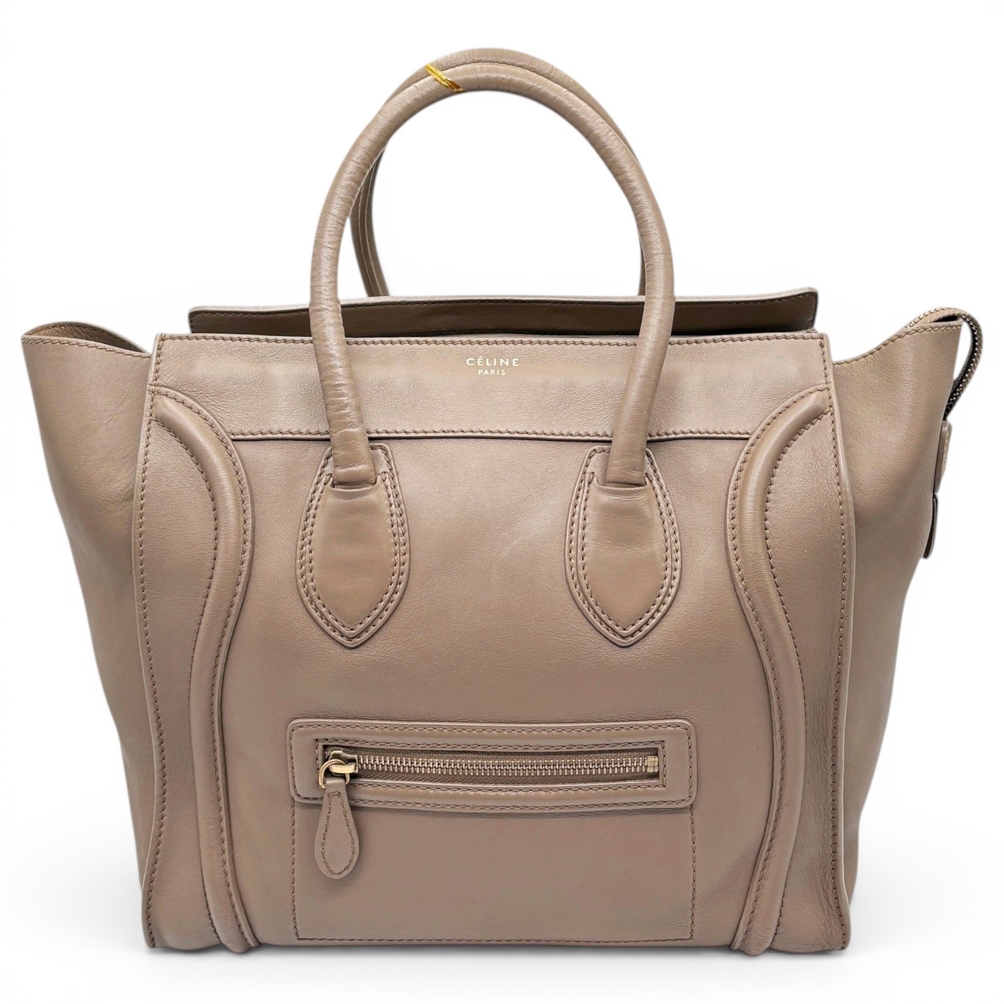 Luggage pony-style calfskin handbag