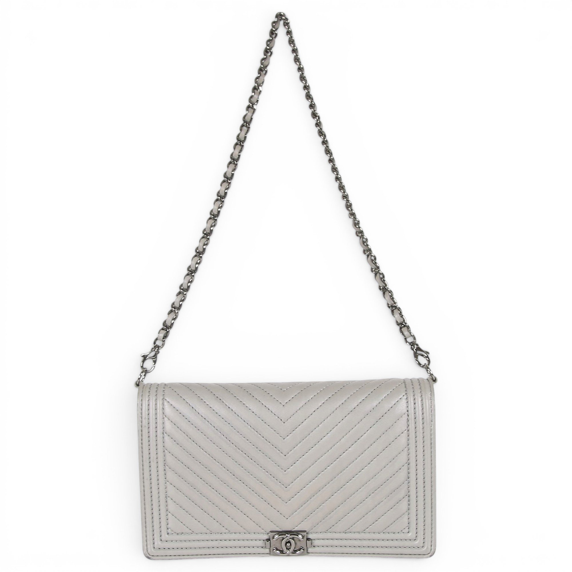 Wallet On Chain Boy leather crossbody bag