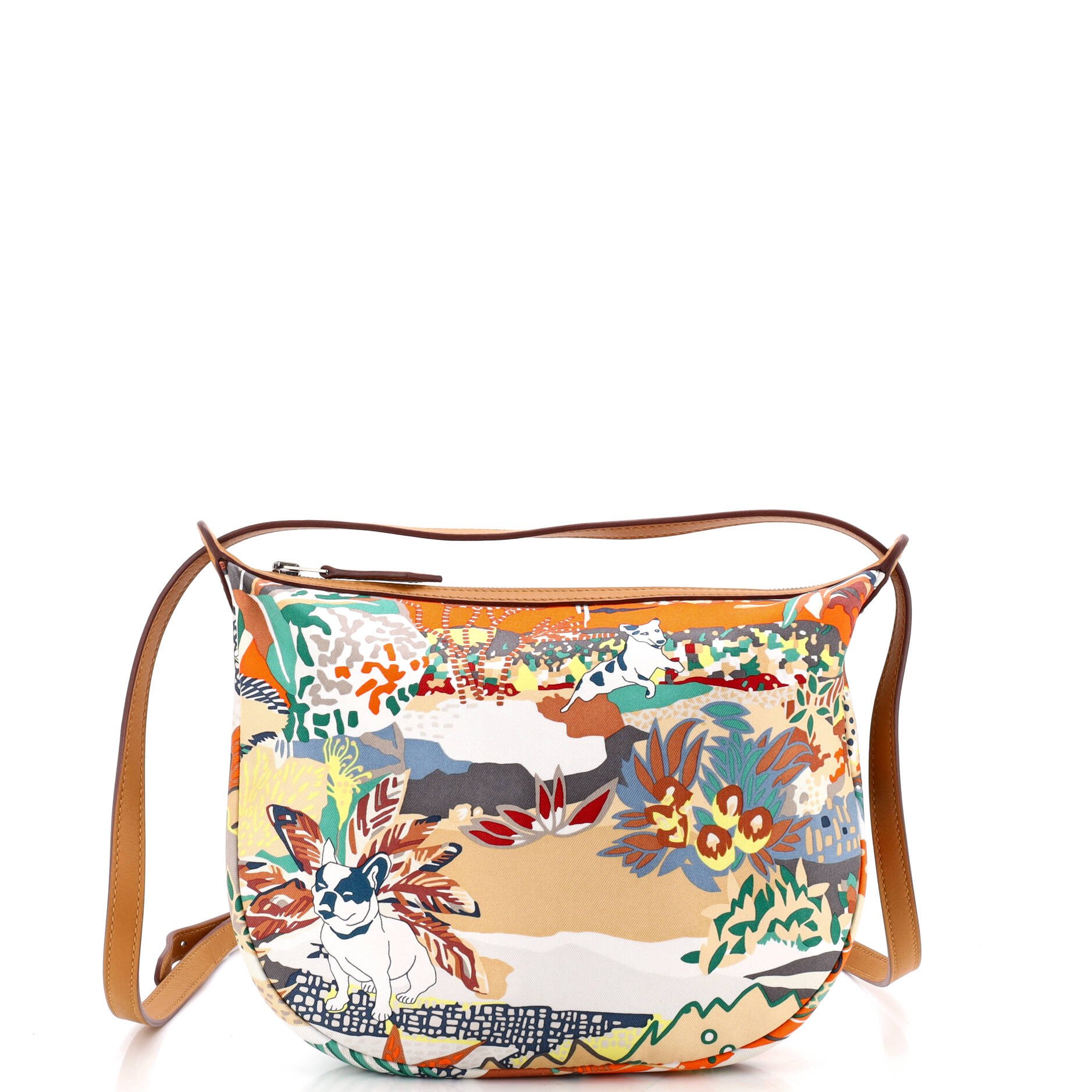 Sursoie To Go Pouch Printed Silk and Leather