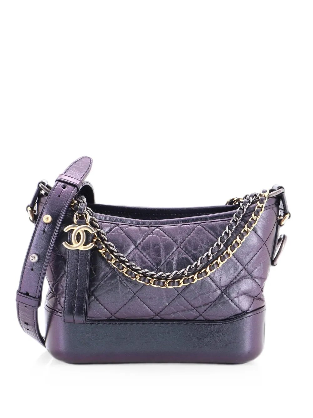Gabrielle Quilted Aged Calfskin Small hobo bag