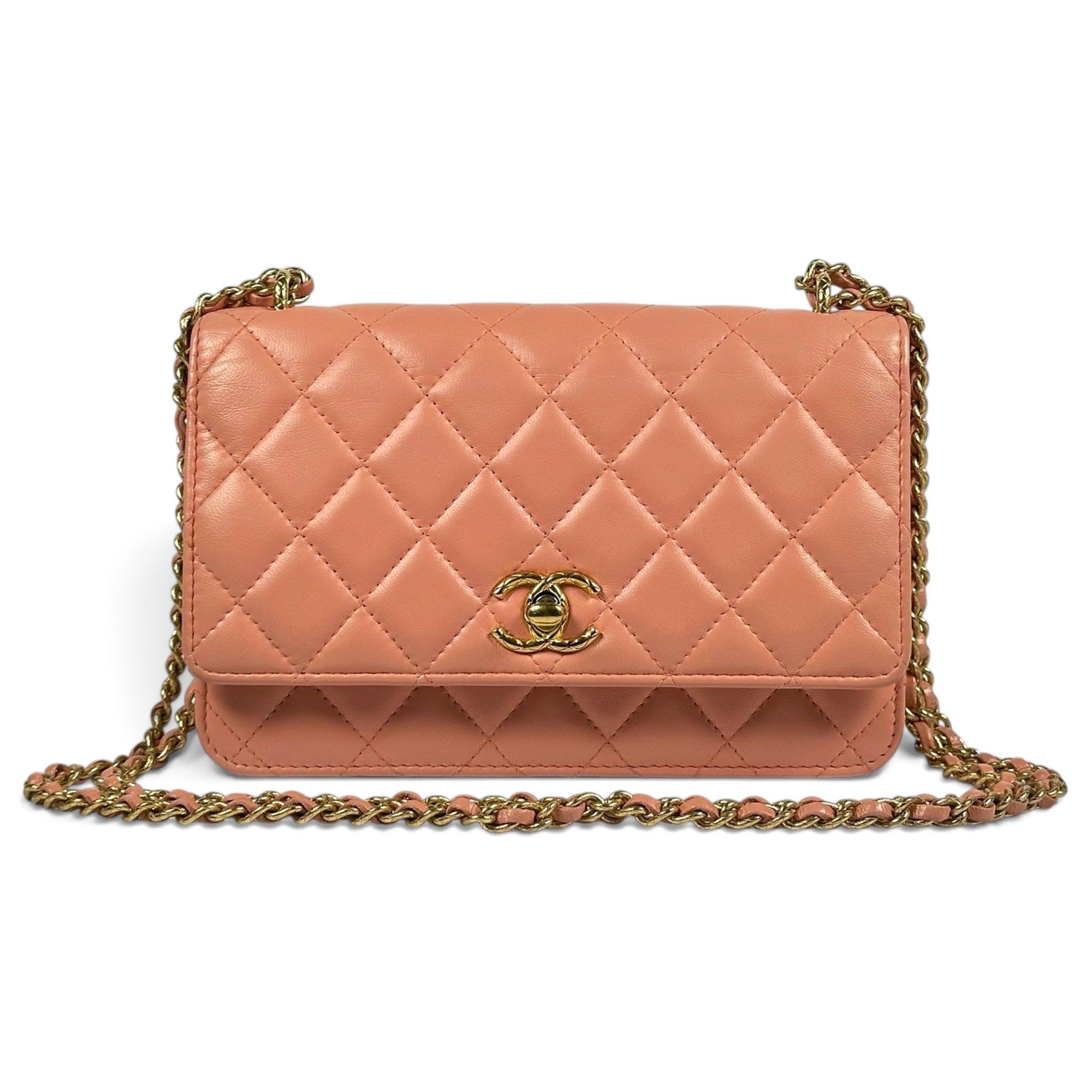Trendy CC Wallet on Chain leather crossbody bag