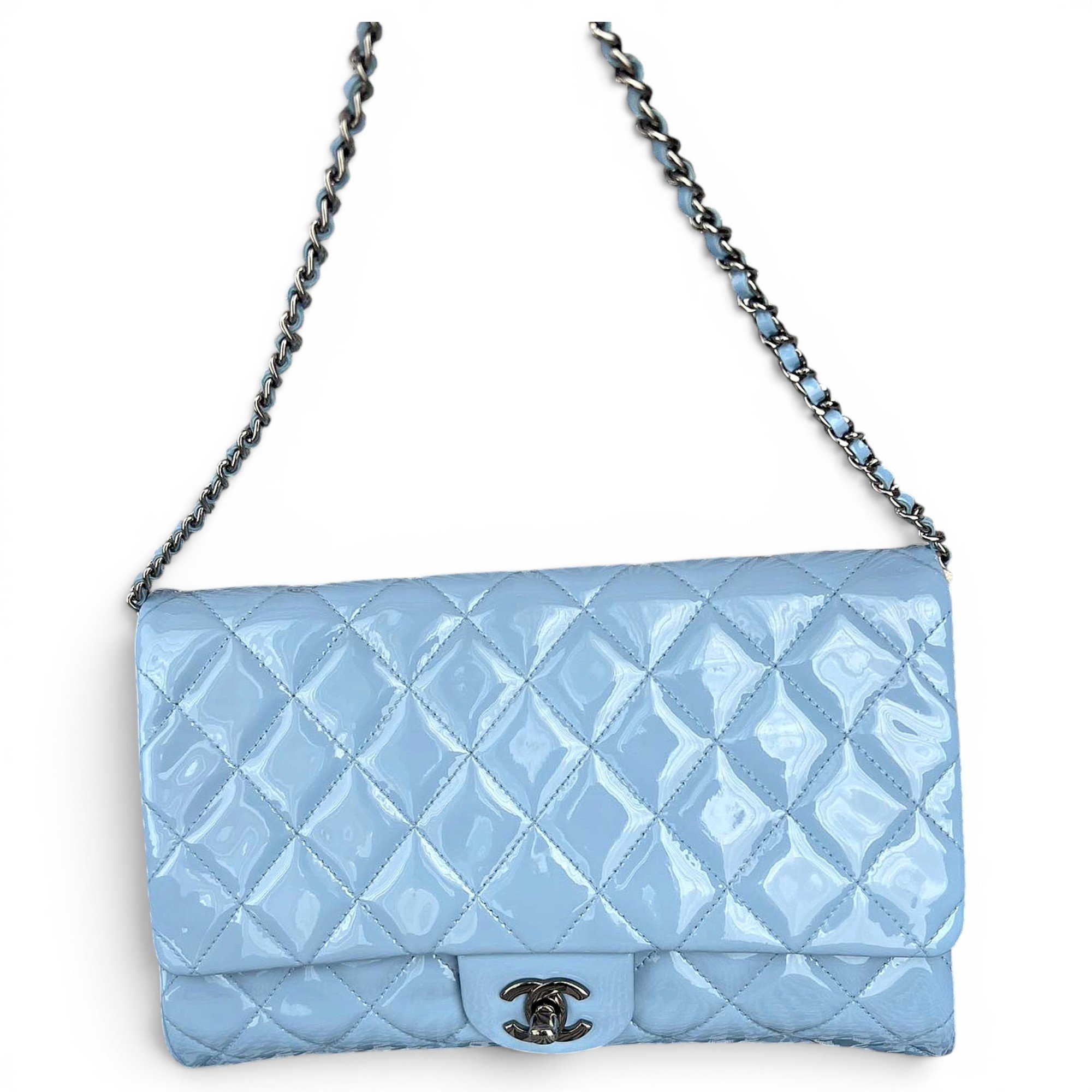 Patent leather handbag