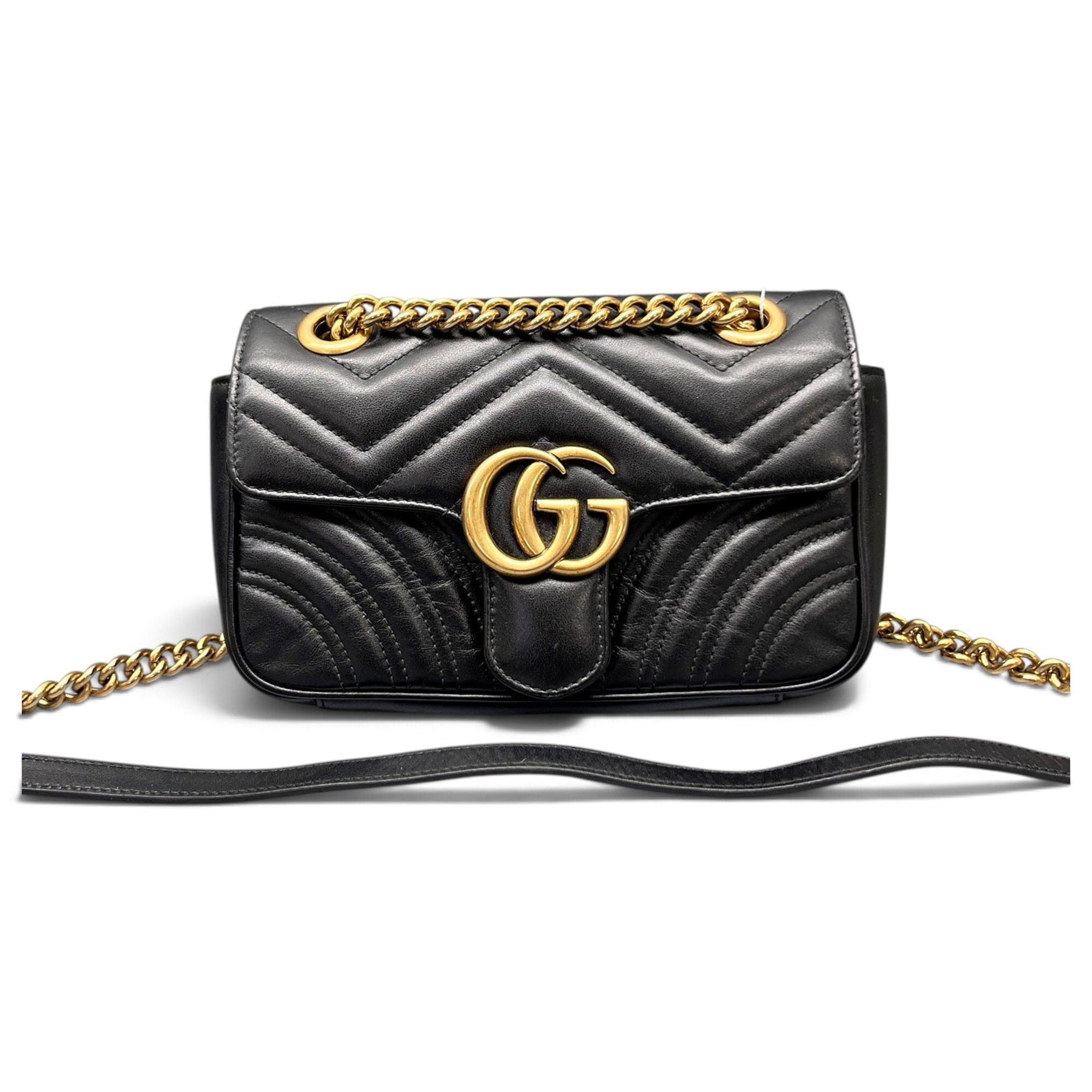 GG Marmont Flap leather crossbody bag