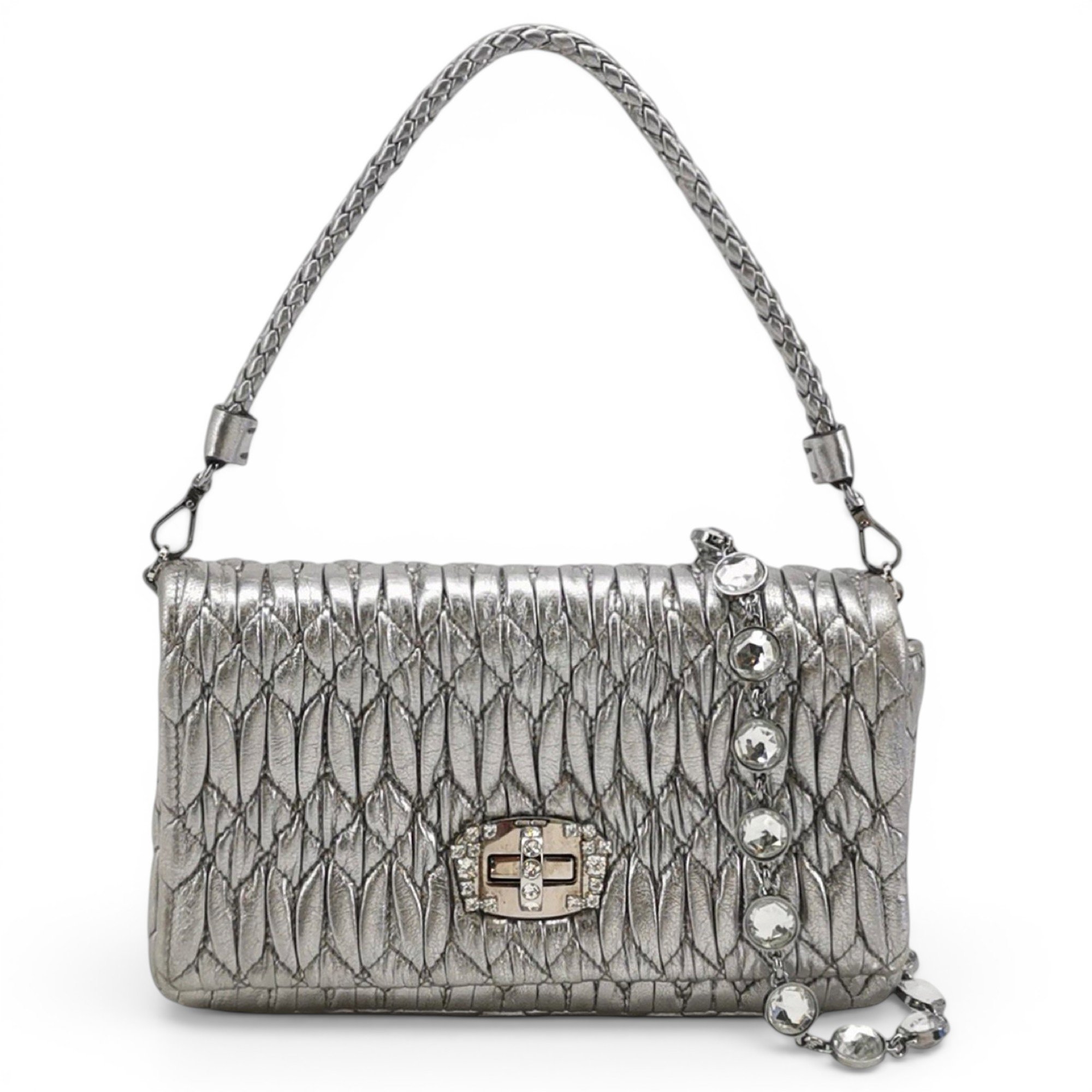 Matelassé leather handbag