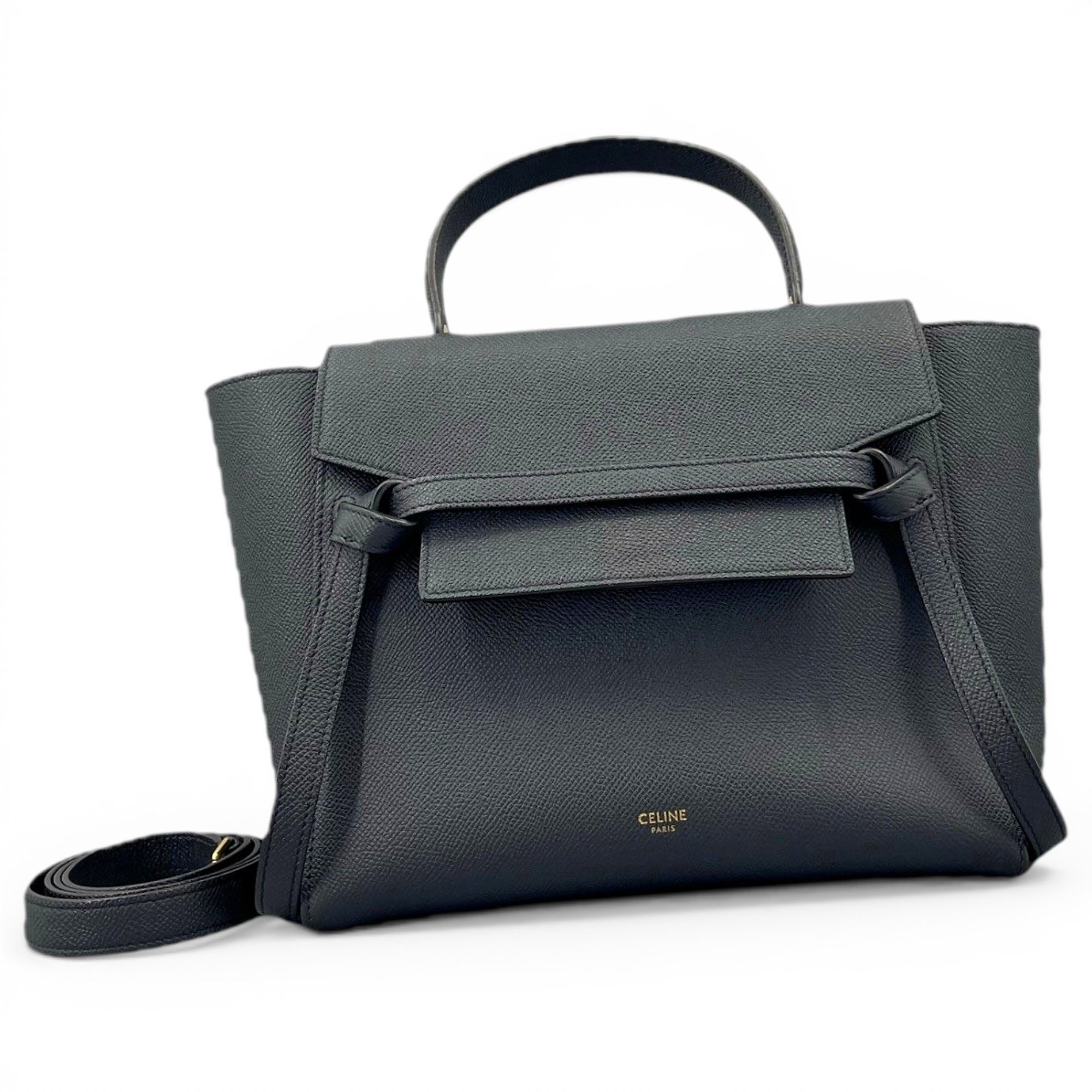 Belt leather handbag