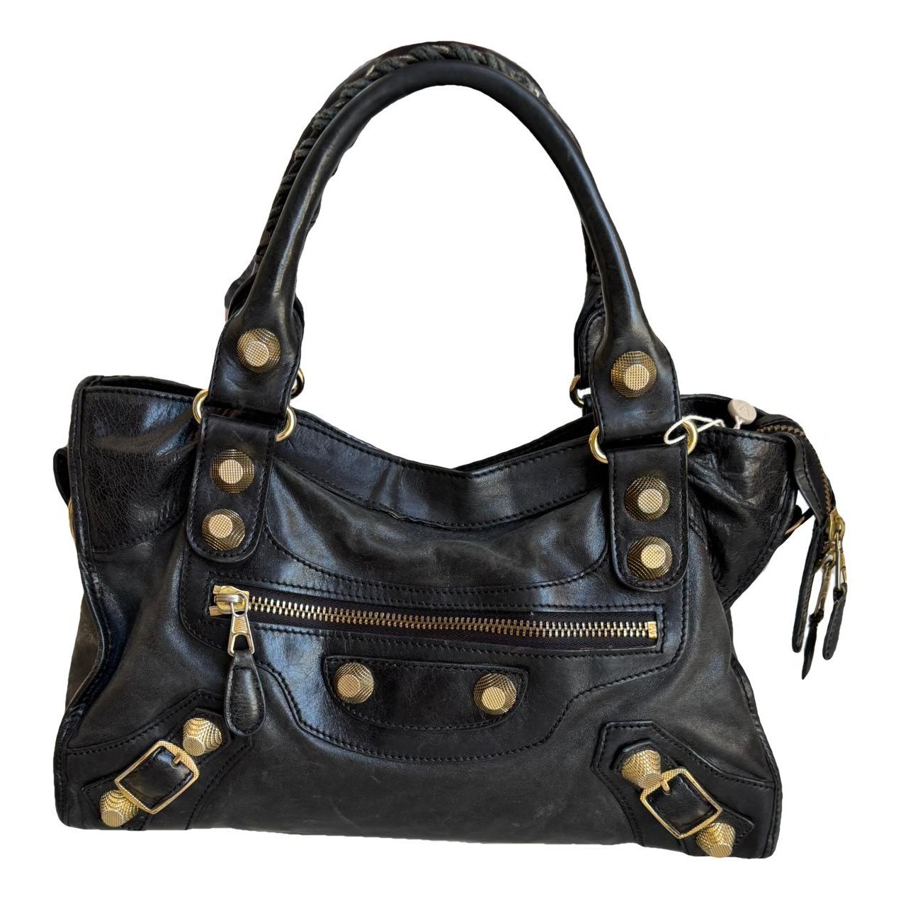 City leather handbag