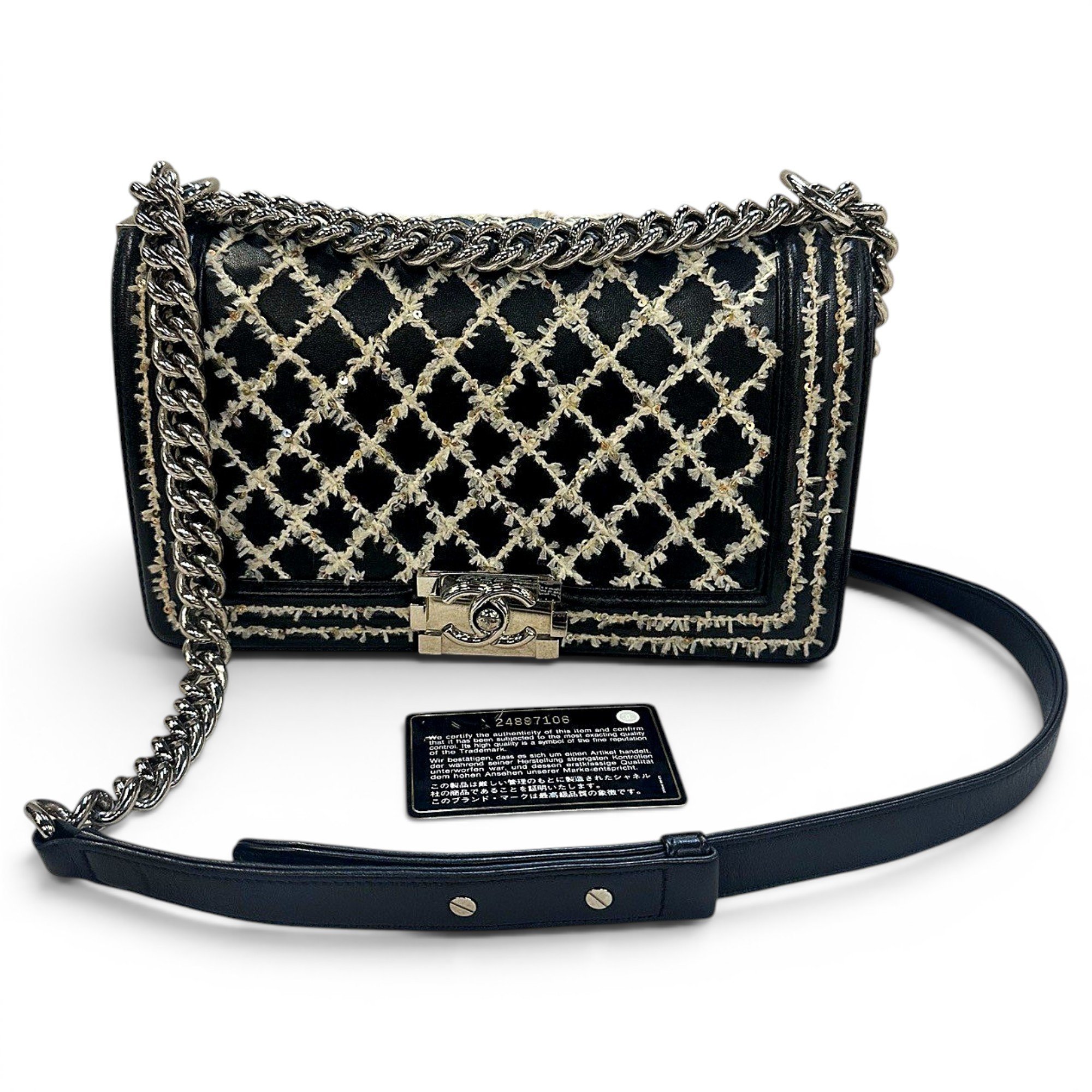 Boy leather crossbody bag