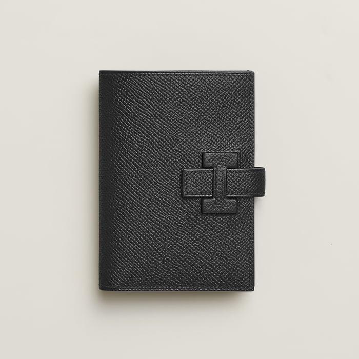 Noir New H Passant Compact Wallet